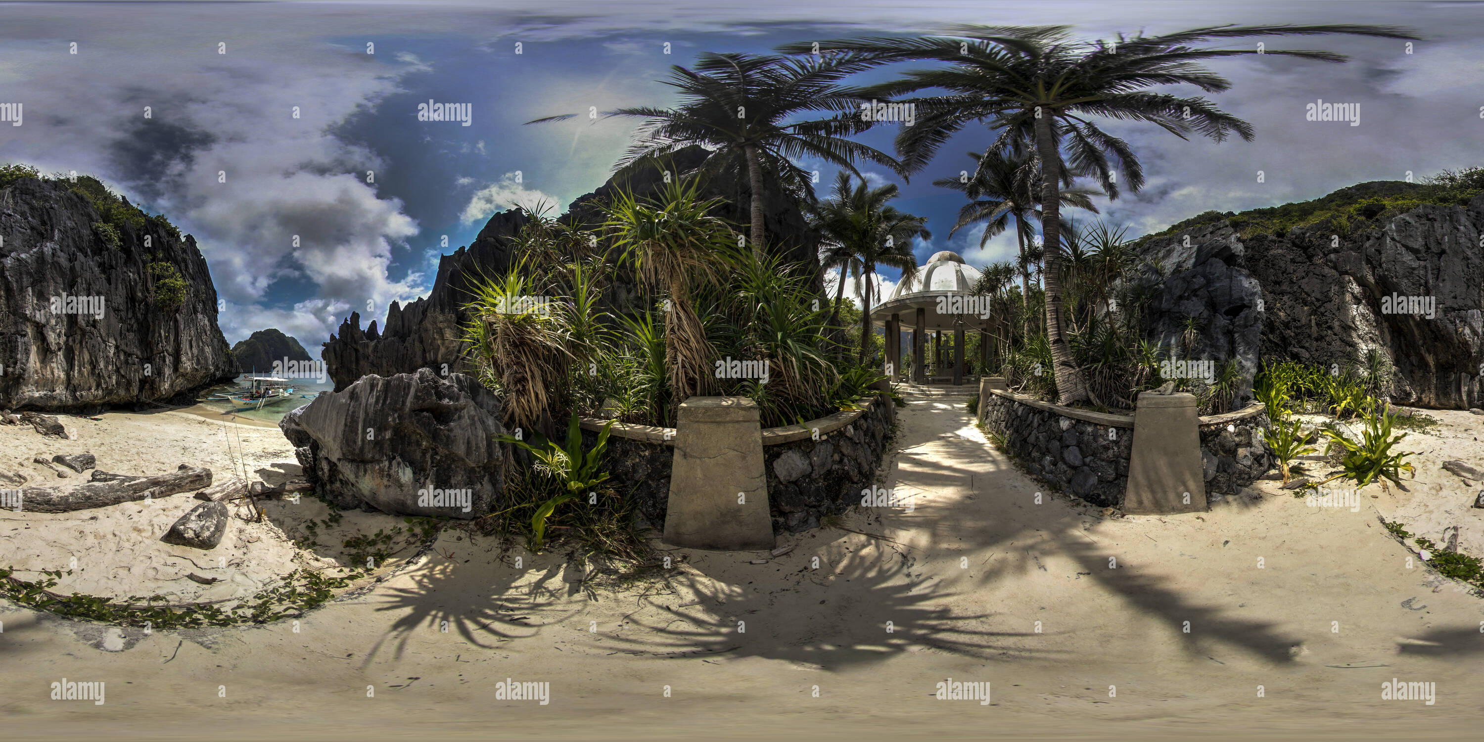 360 degree panoramic view of Matinloc shrine on matinloc island