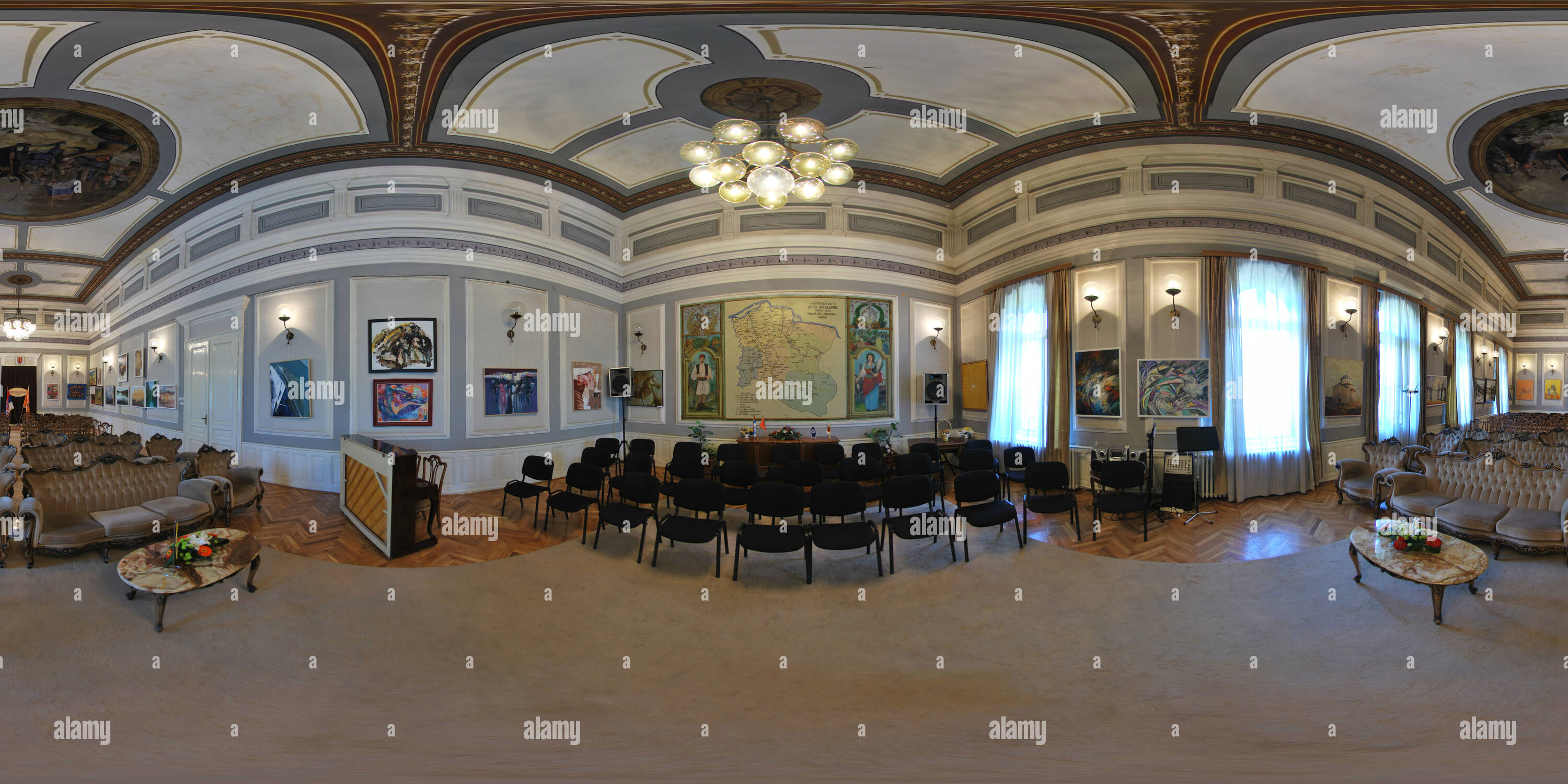 360 degree panoramic view of Hall of City building  [Pozarevac]