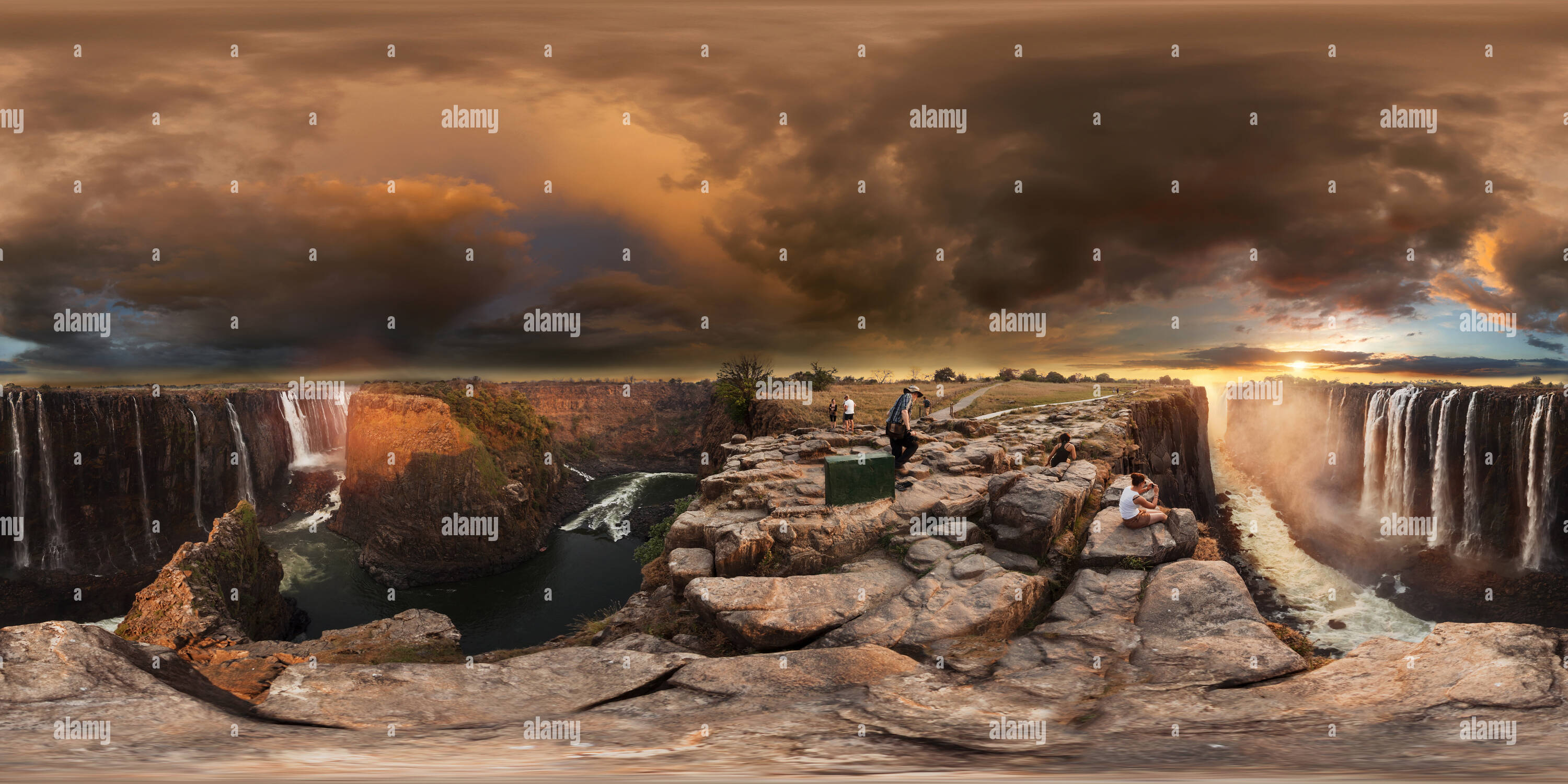360° view of victoria falls in zimbabwe side Alamy