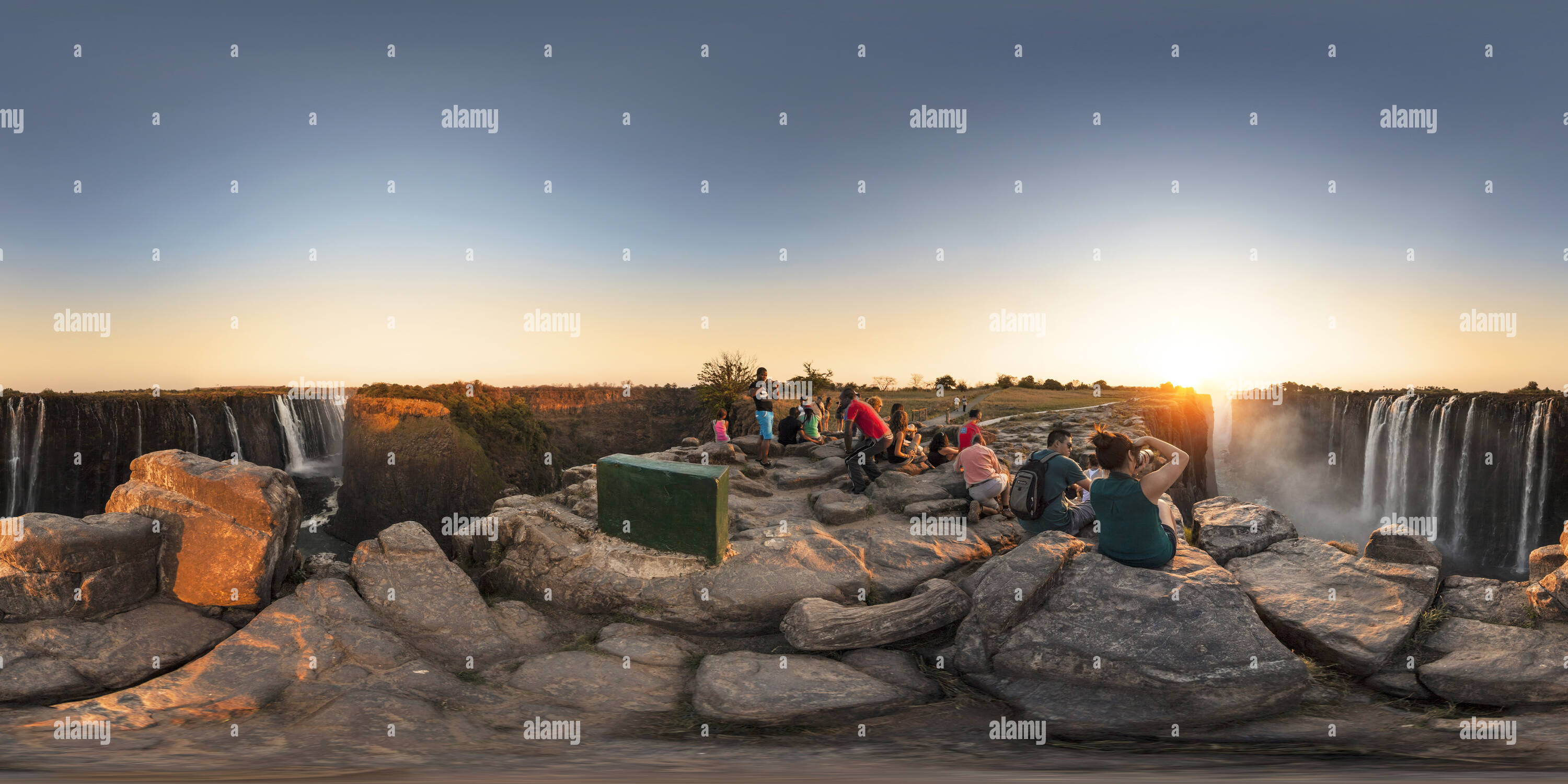 360° view of victoria falls in zimbabwe side Alamy