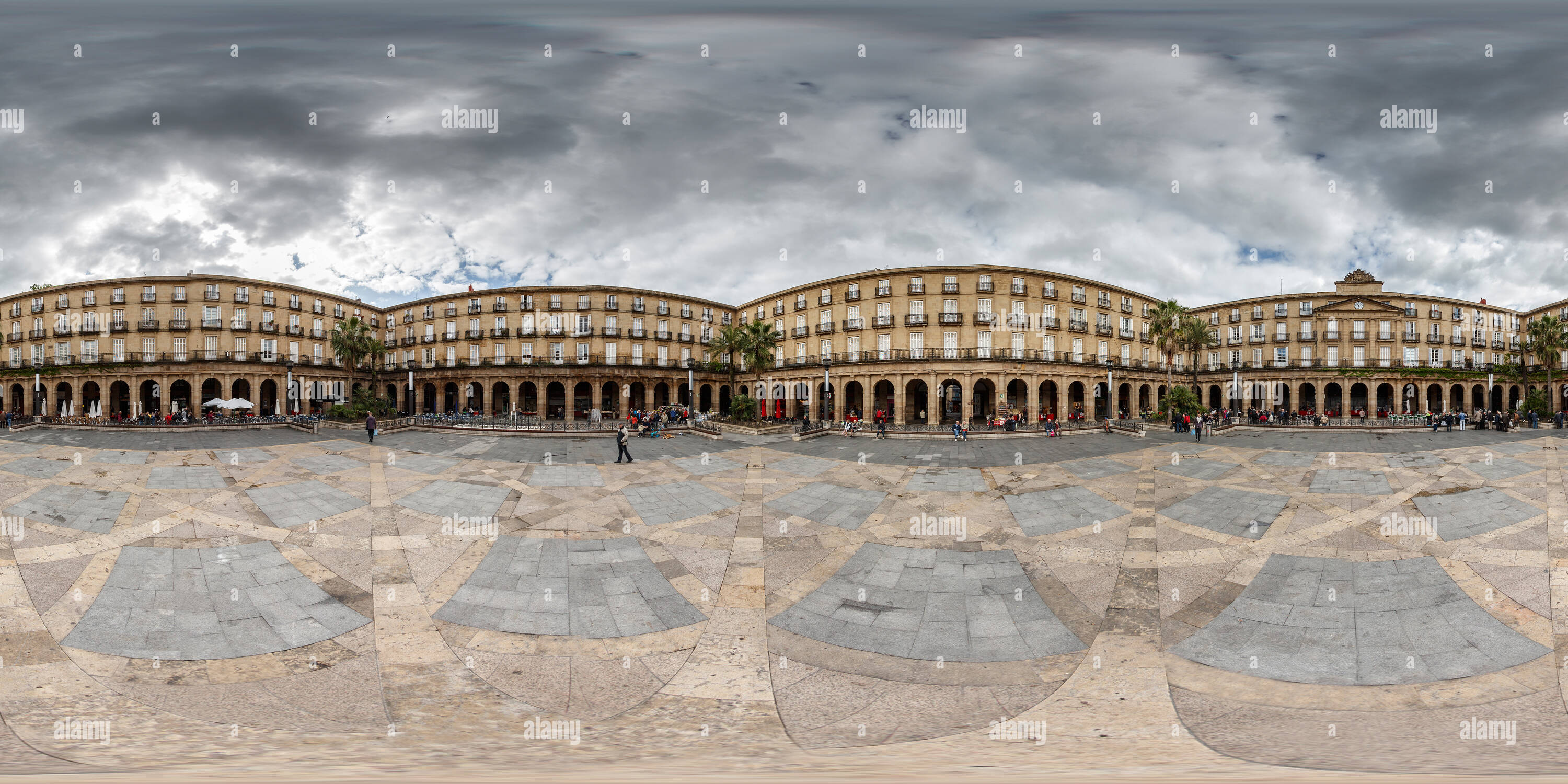 360° view of main square in bilbao, spain Alamy