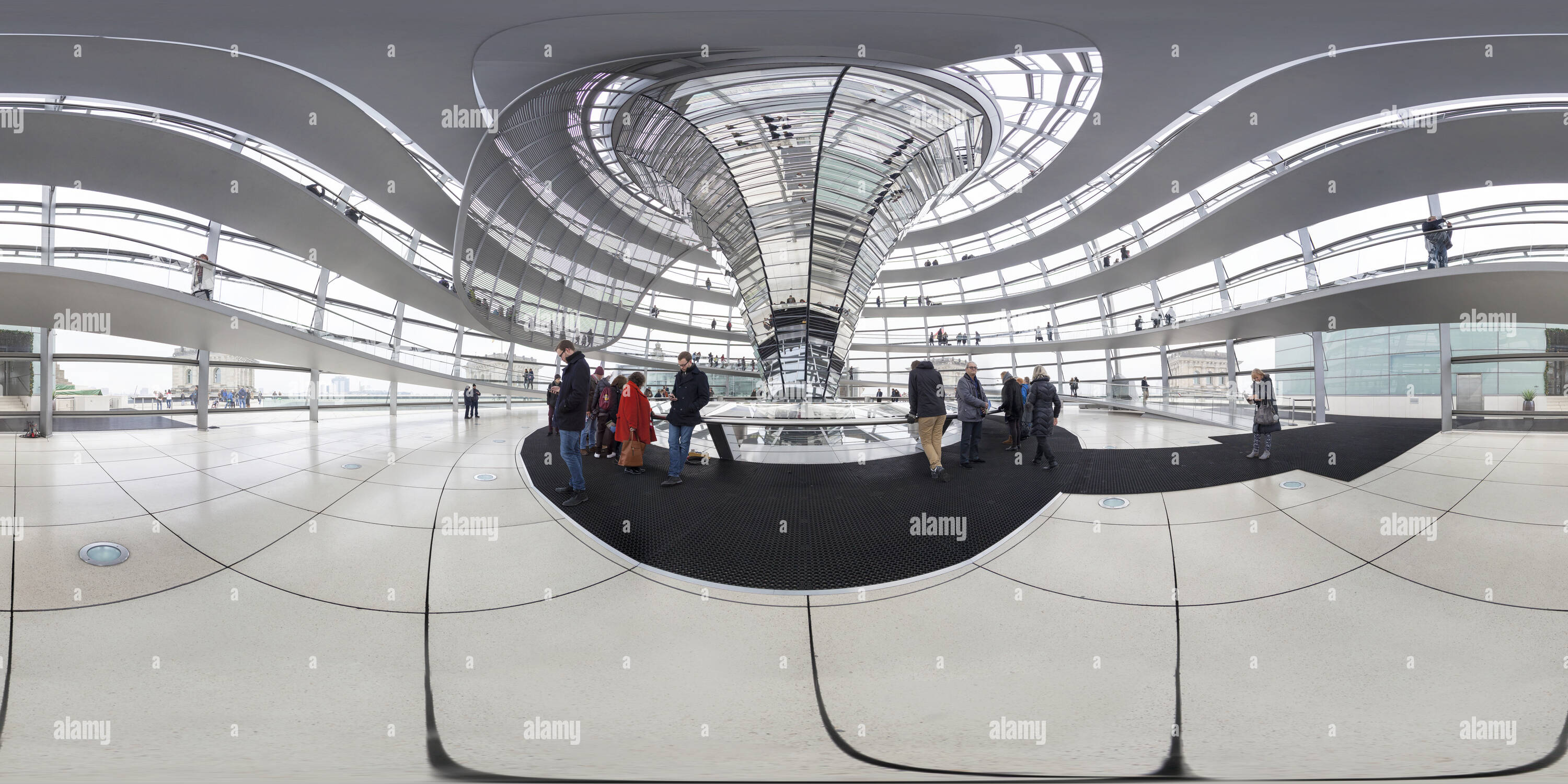 360° view of Reichstag dome interior, Berlin Alamy