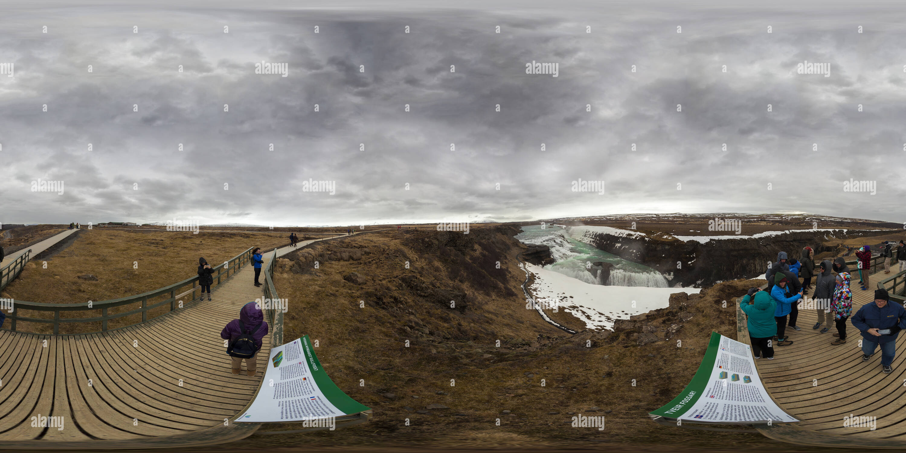 360° view of Gullfoss waterfall. Iceland Alamy