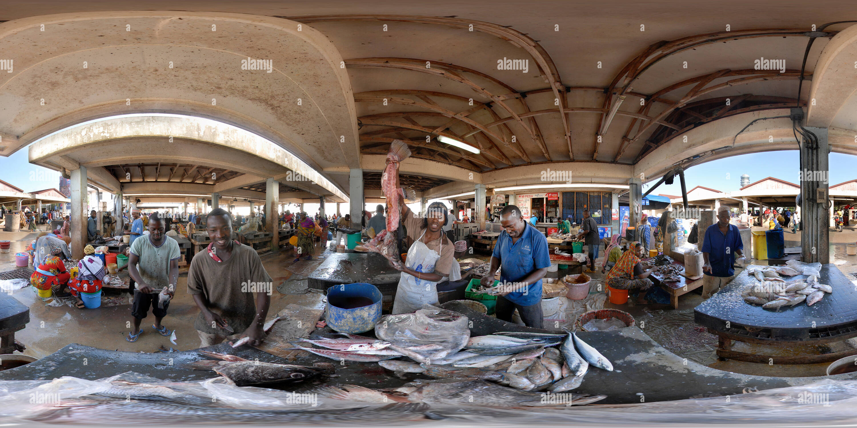 360° view of Mzizima Fish Market, Dar es Salaam 7 Alamy