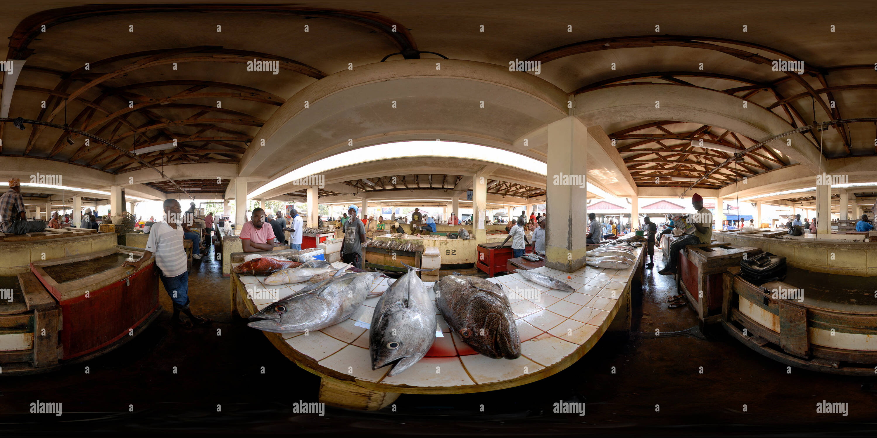 360° view of Mzizima Fish Market, Dar es Salaam 9 Alamy