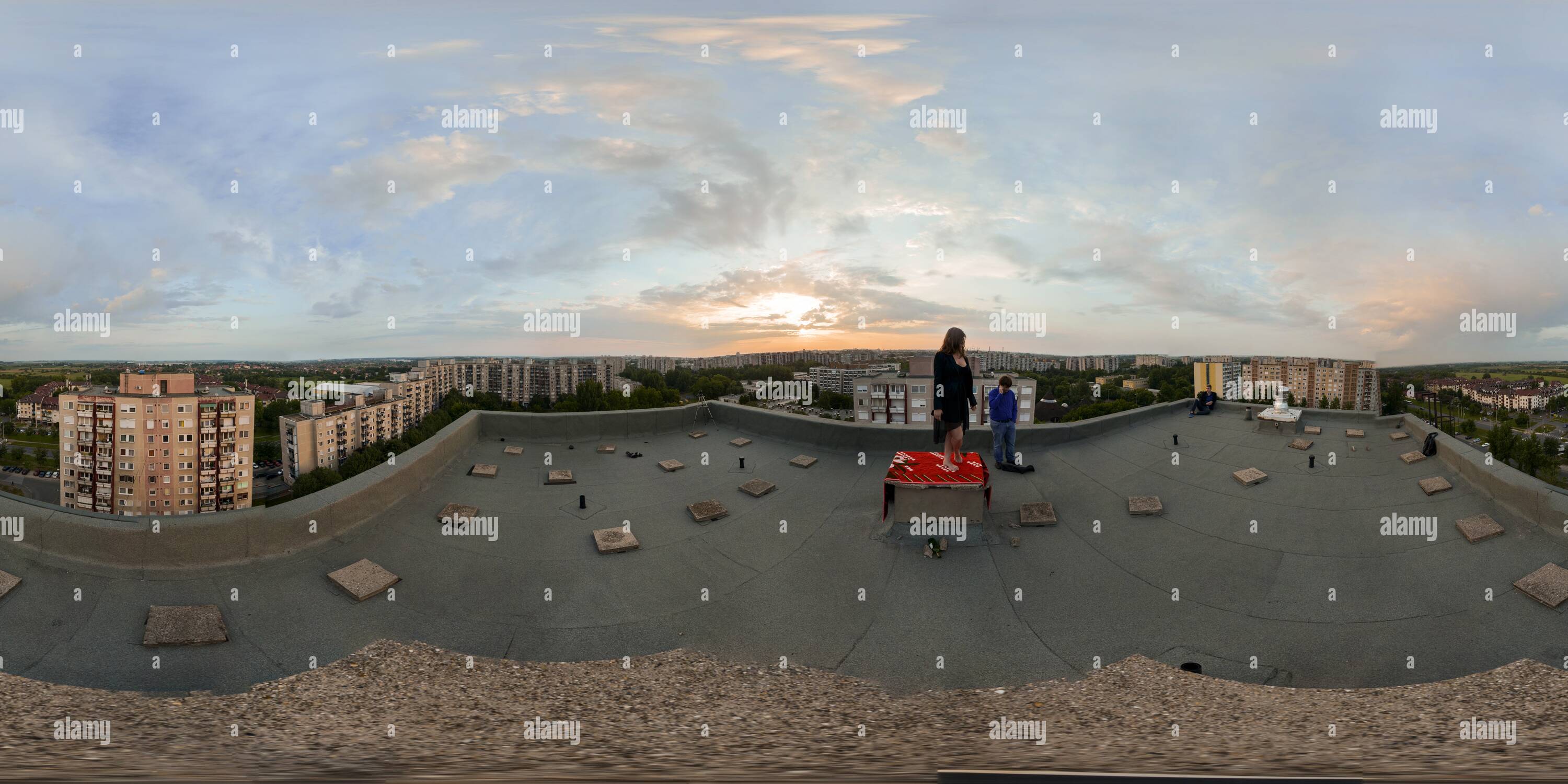 360 degree panoramic view of Sunrise in Debrecen