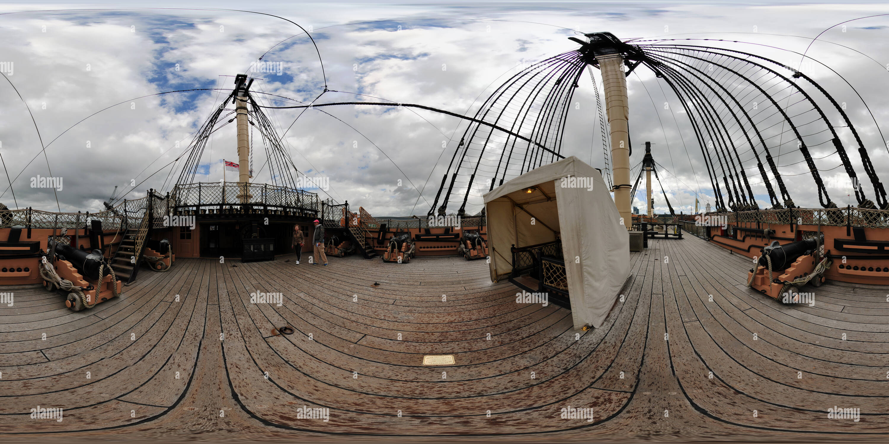 360° view of HMS Victory, Quarterdeck Alamy
