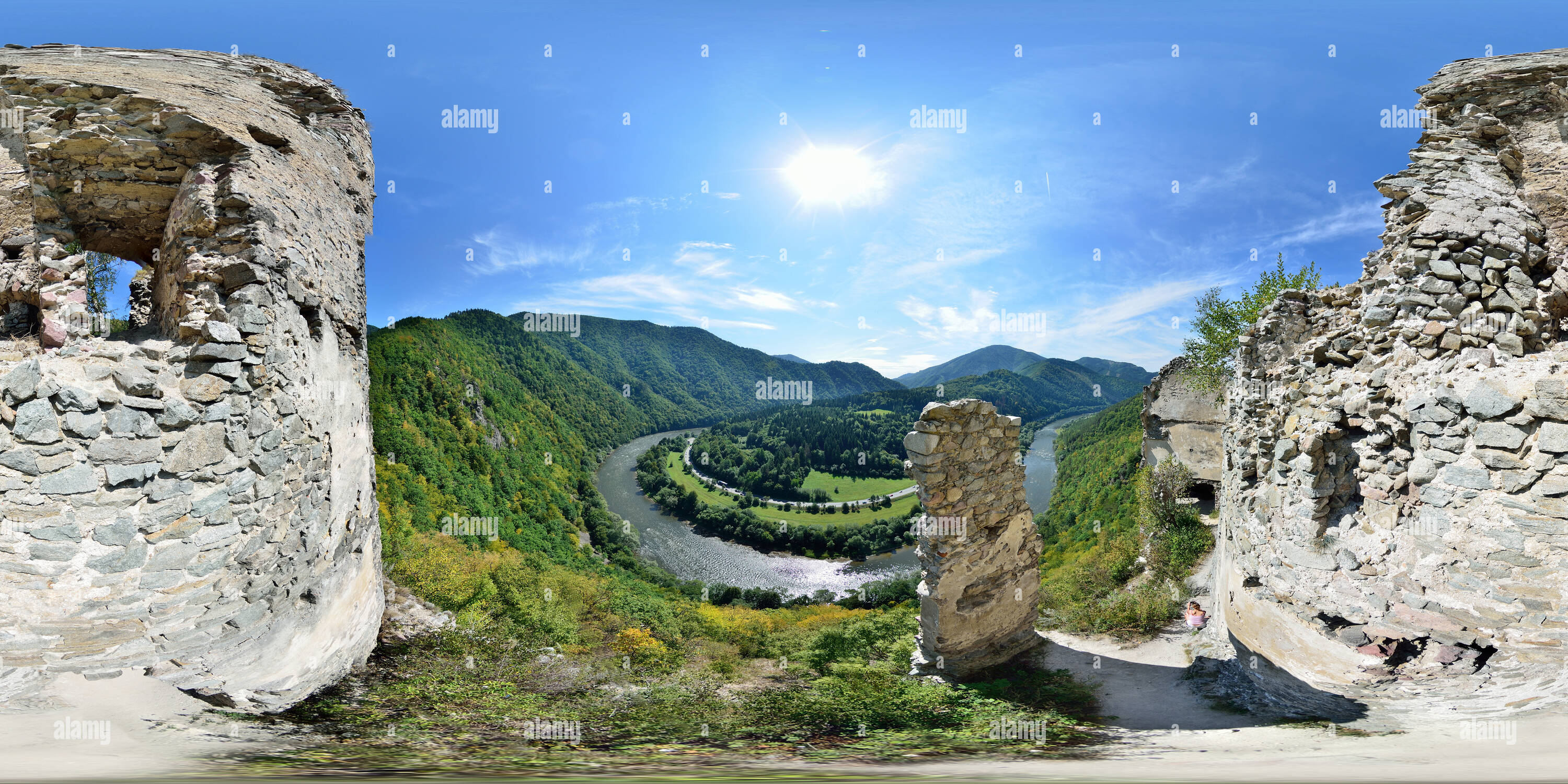 360° view of Stary Hrad Castle - Alamy