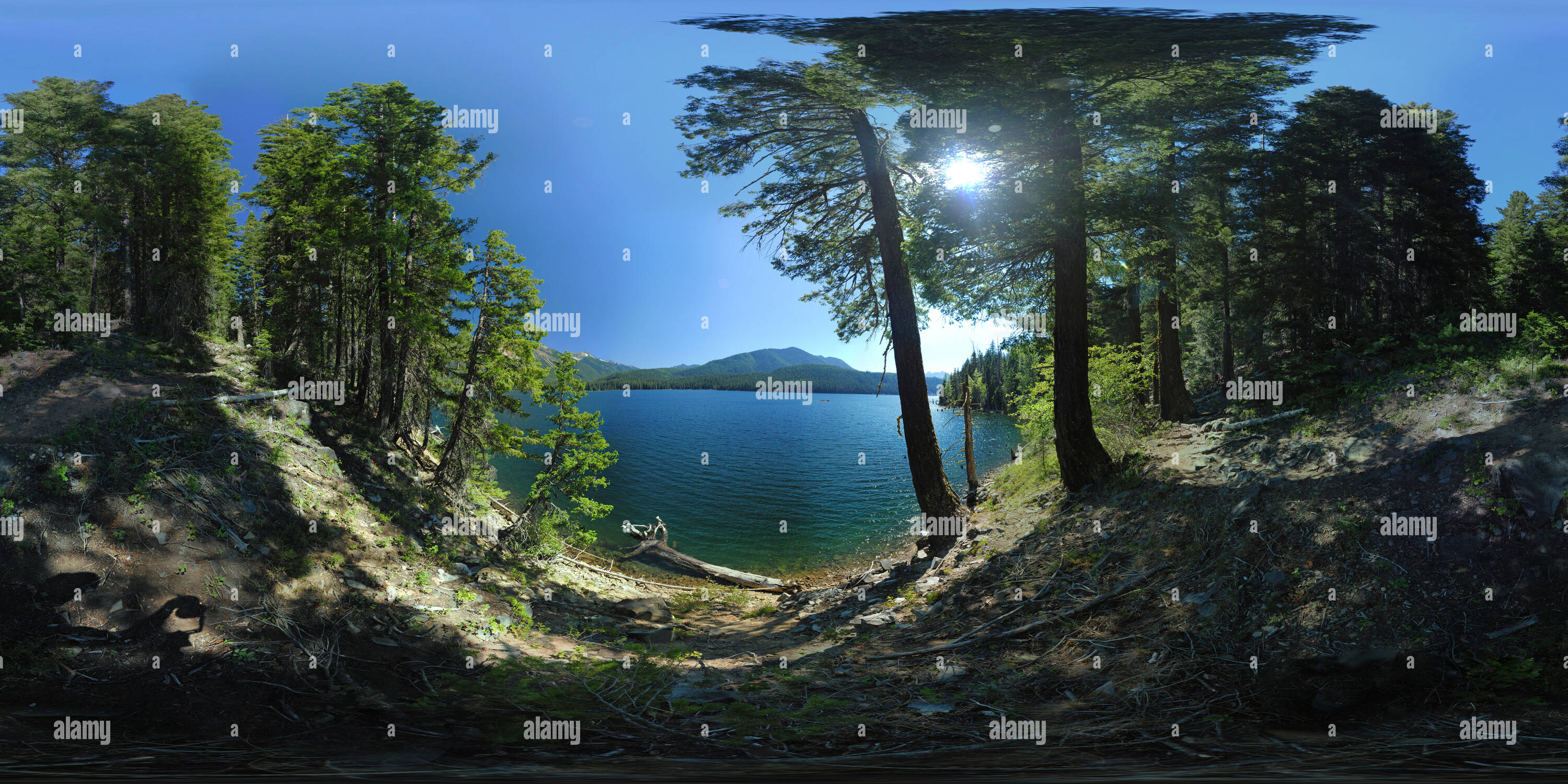 360° view of Bumping Lake Panorama 7 Alamy