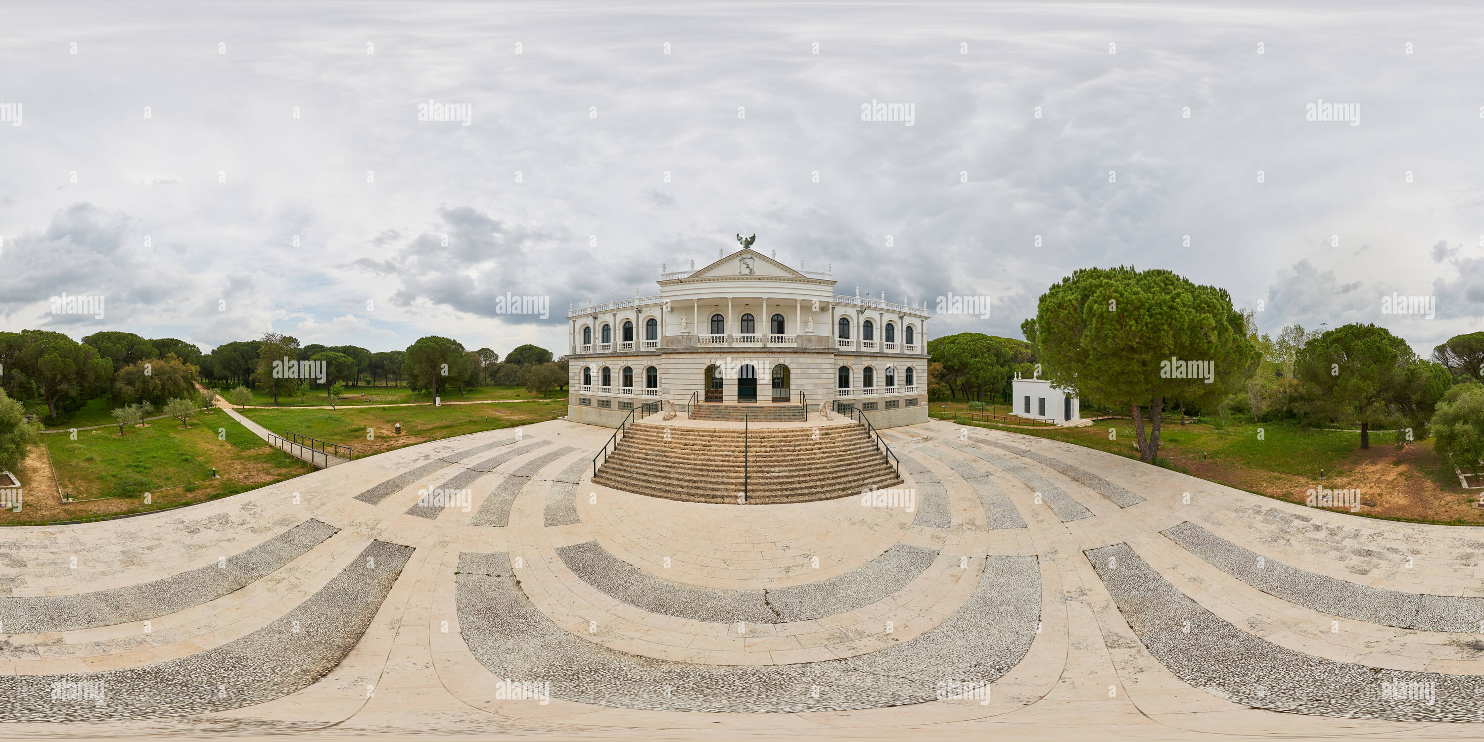 360 degree panoramic view of Acebron palace, Spain