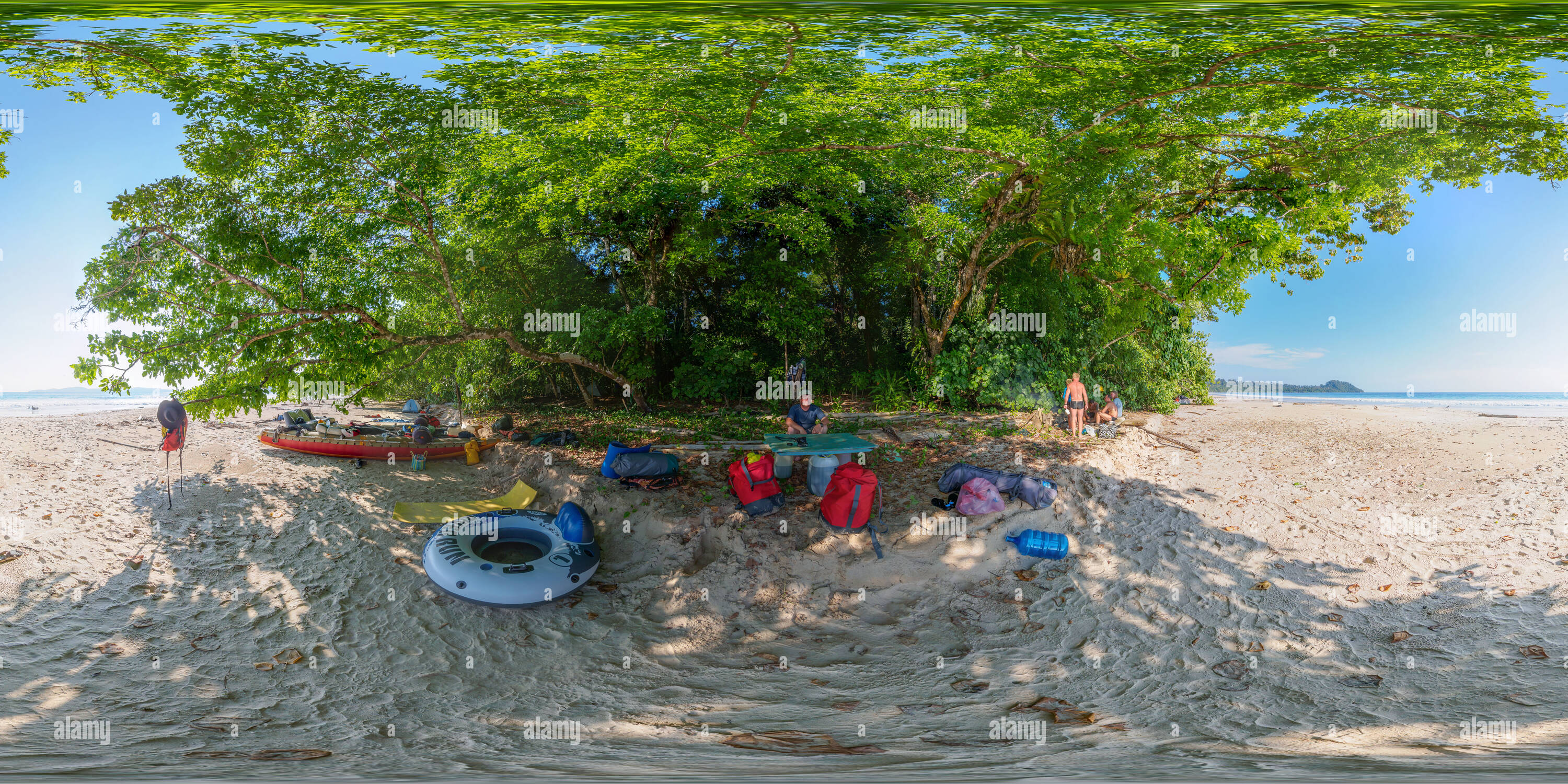 360° view of Camping on Pulau Tuangku island, Banyak Islands - Alamy