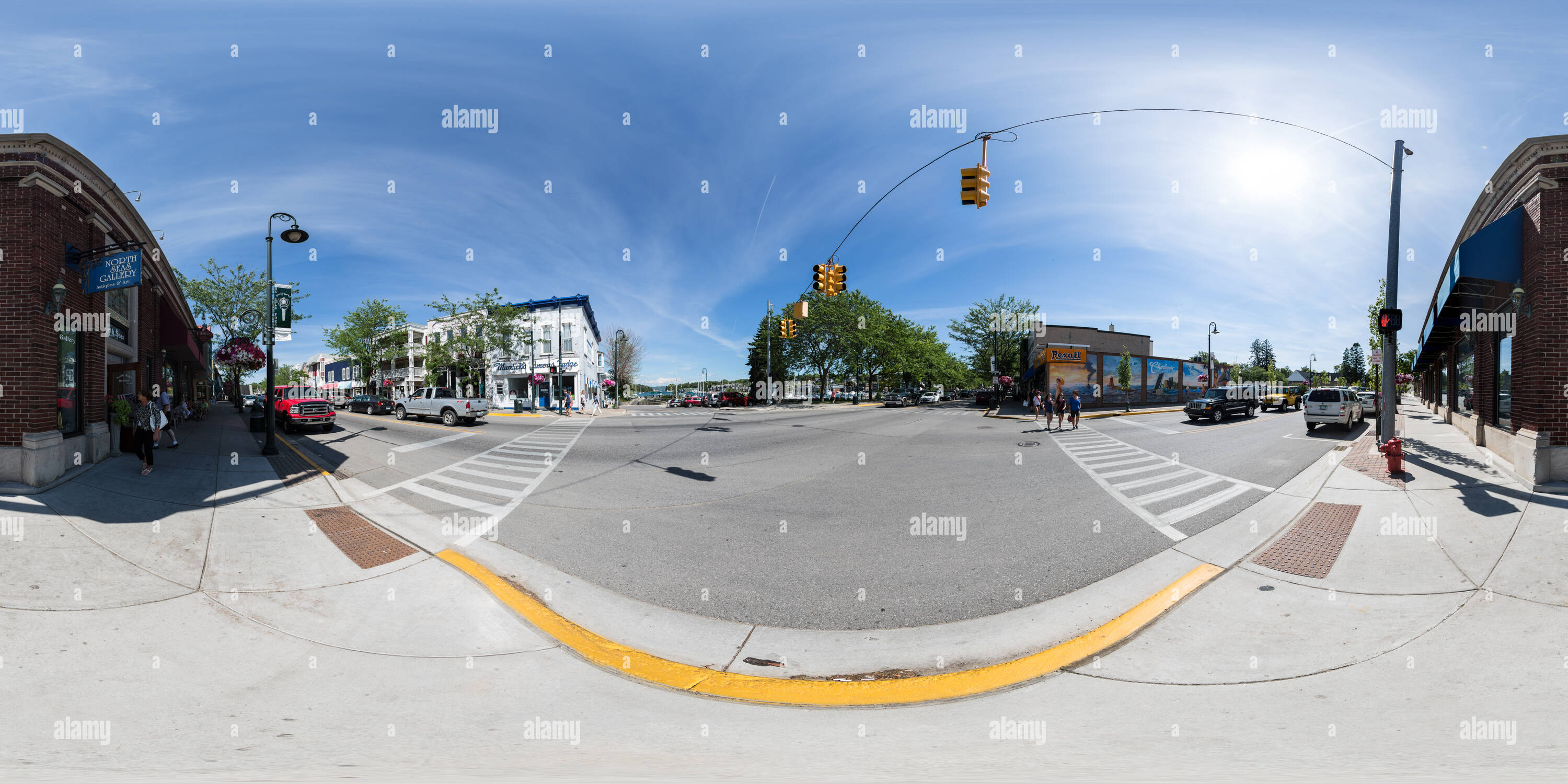 360° view of Downtown Charlevoix Alamy