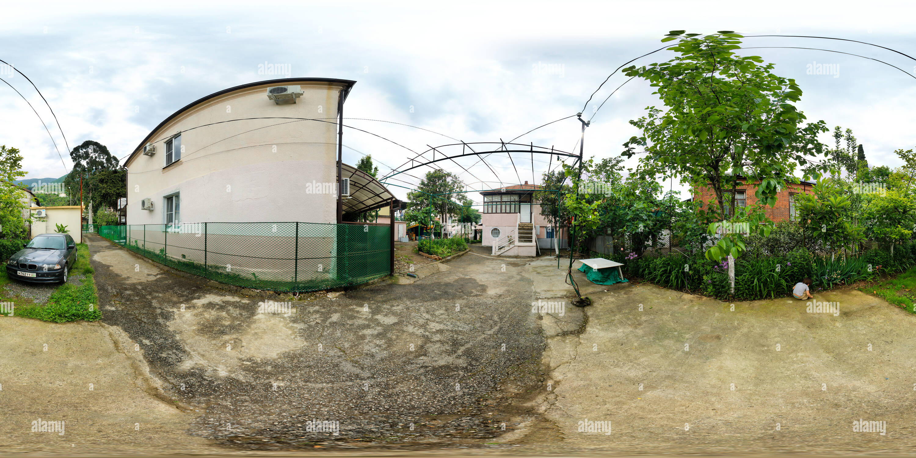 360° view of Typical courtyard in Abkhazia, Gagra, Gagra, Abkhazia, street  Naarta 150, guest house 