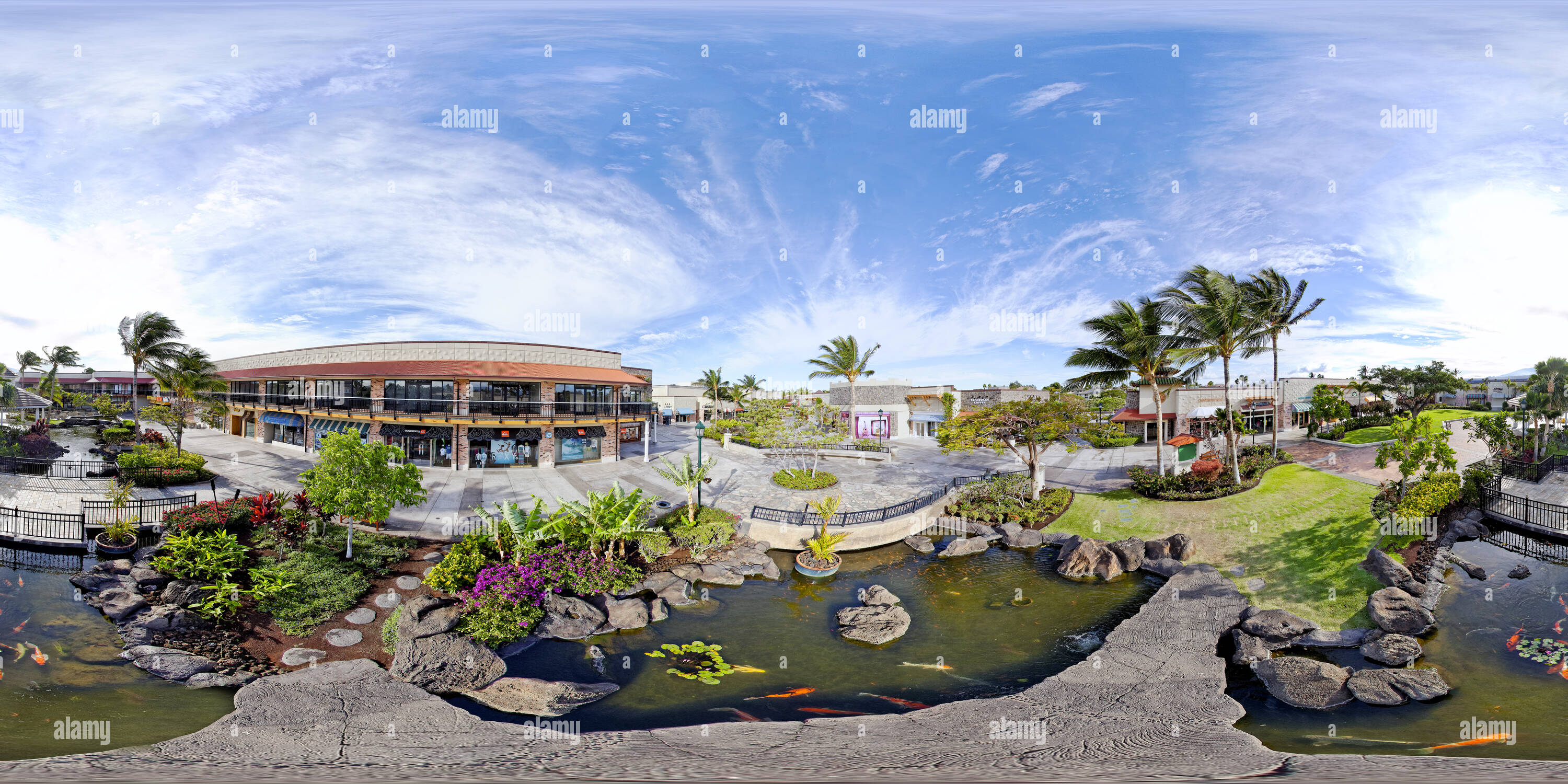 360° view of Queens Marketplace at Waikoloa Alamy