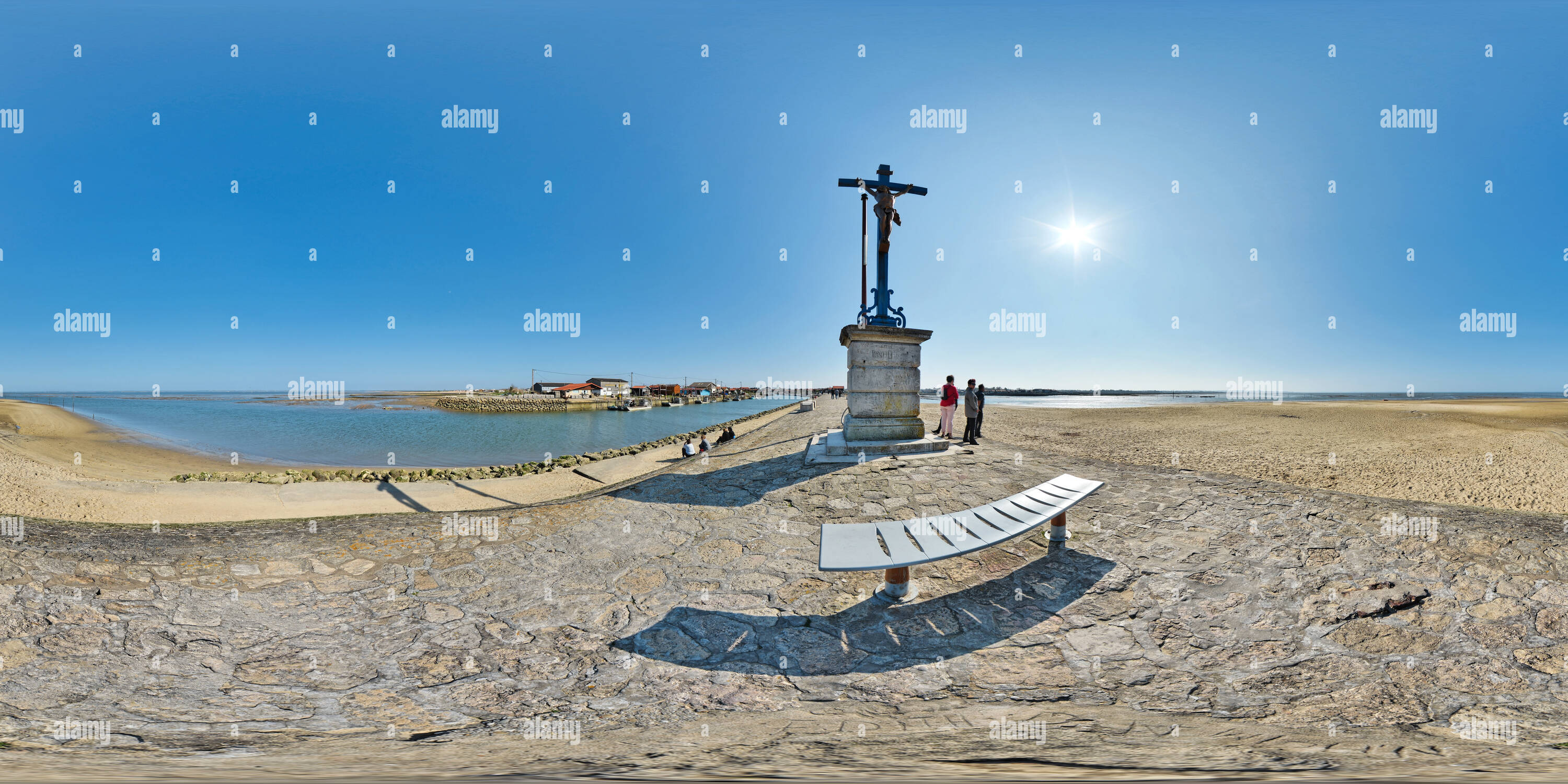 360° view of Le Christ du port de Larros à GujanMestras France Alamy