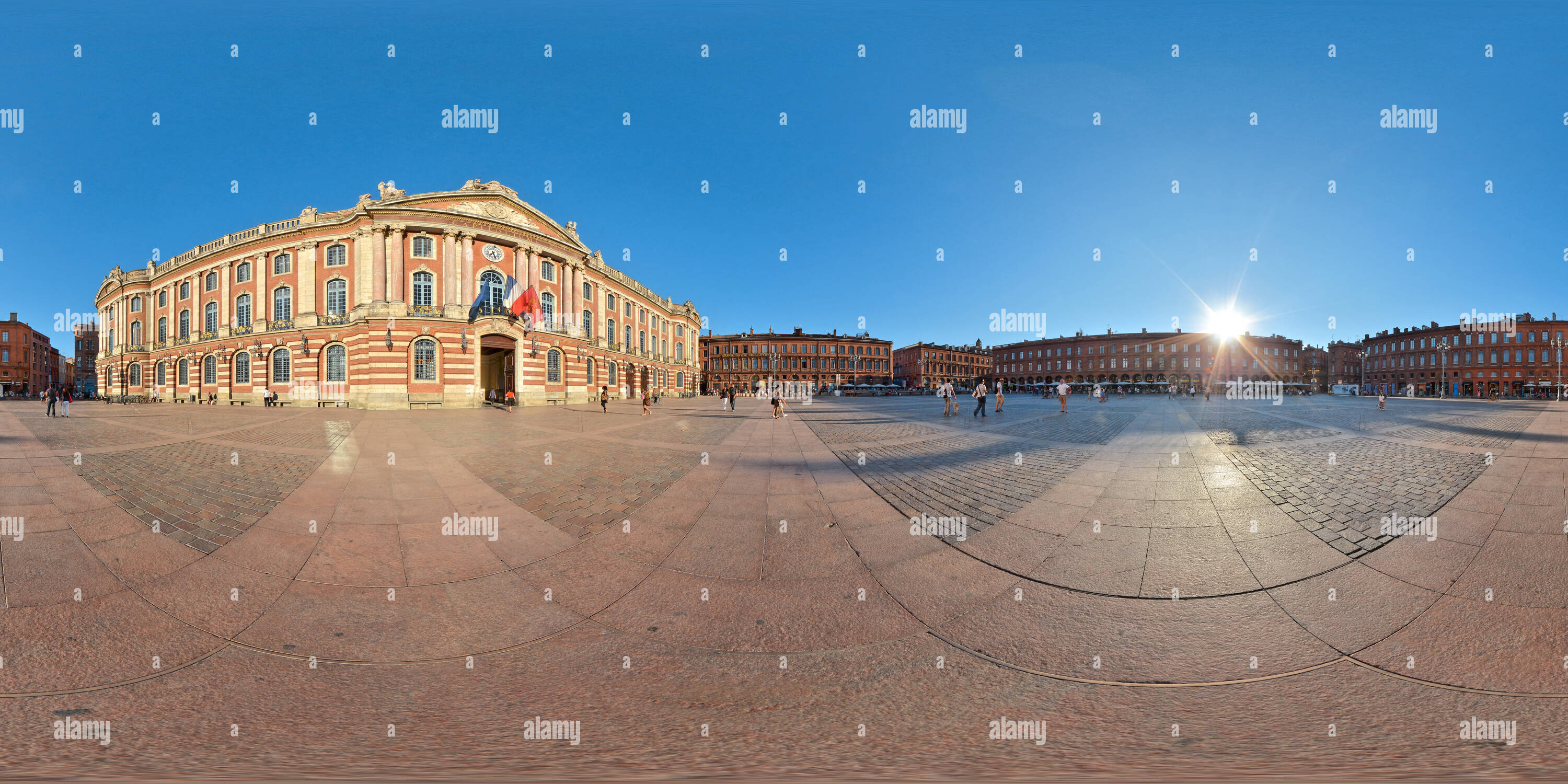 360 degree panoramic view of Capitole de Toulouse  -  France