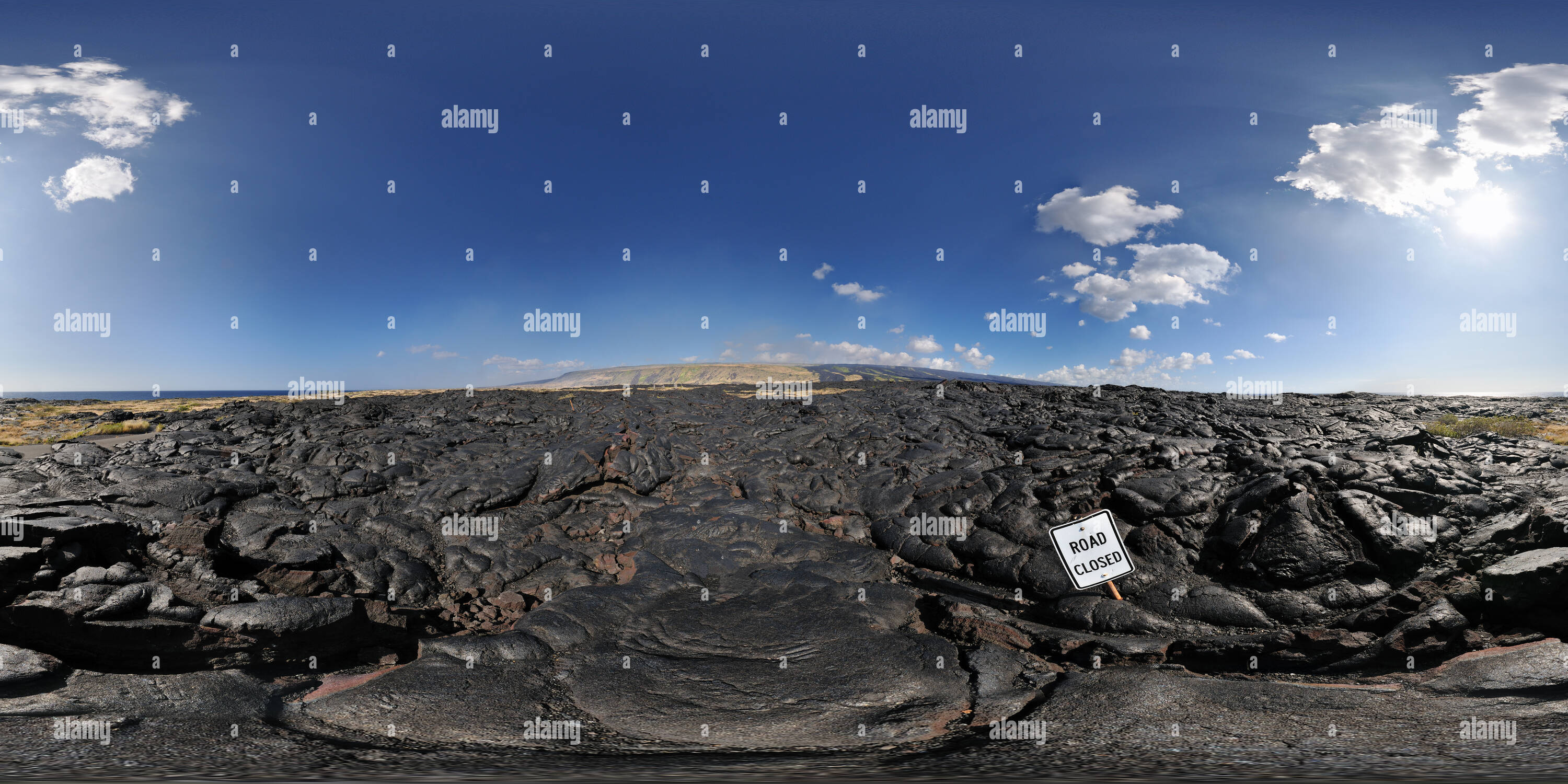 360 degree panoramic view of Lava Flow on Chain Of Craters Road, Big Island, Hawaii, 2881