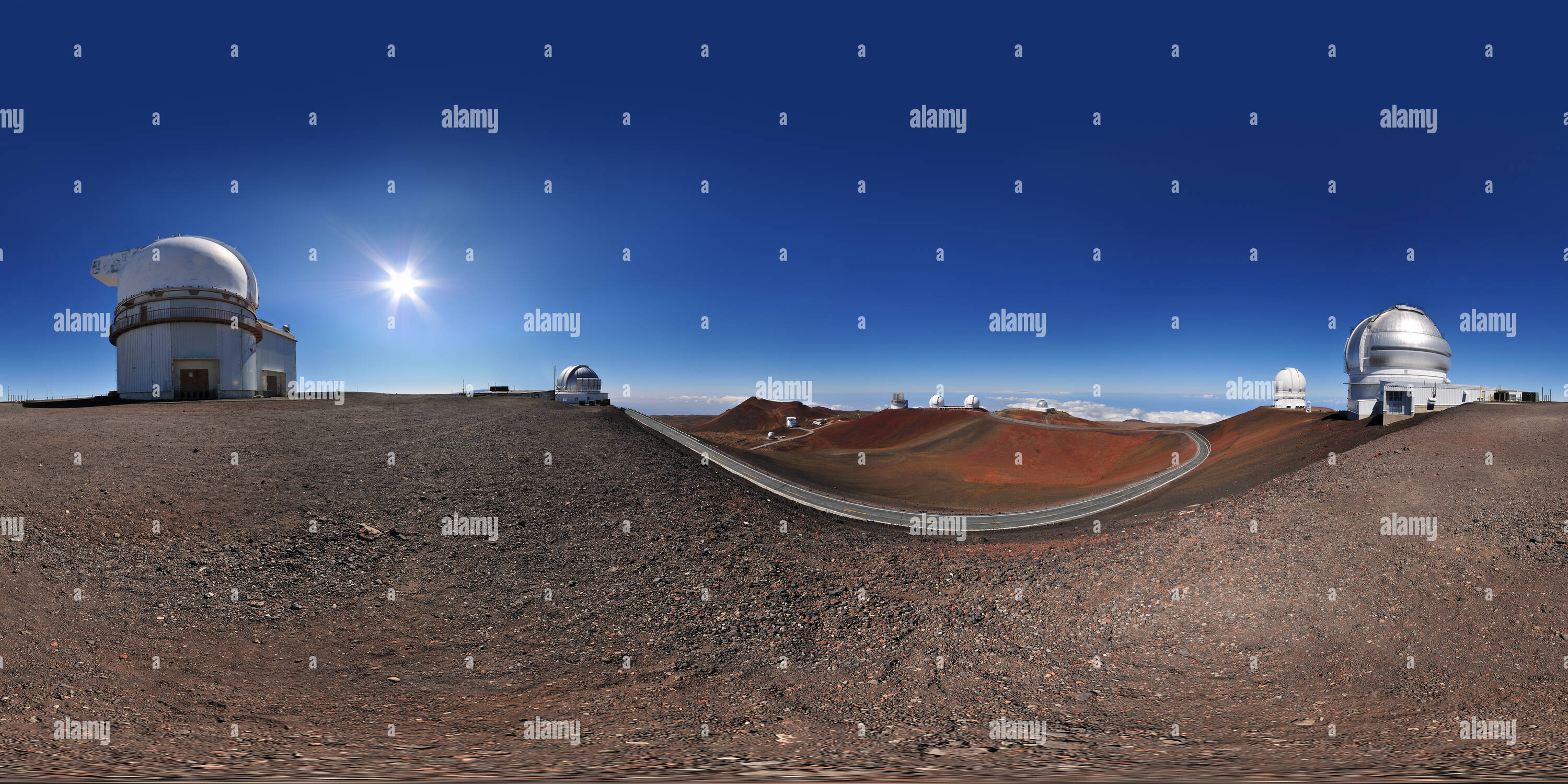 360° view of Top Of Mauna Kea, Telescopes, Big Island Hawaii, 2720 Alamy