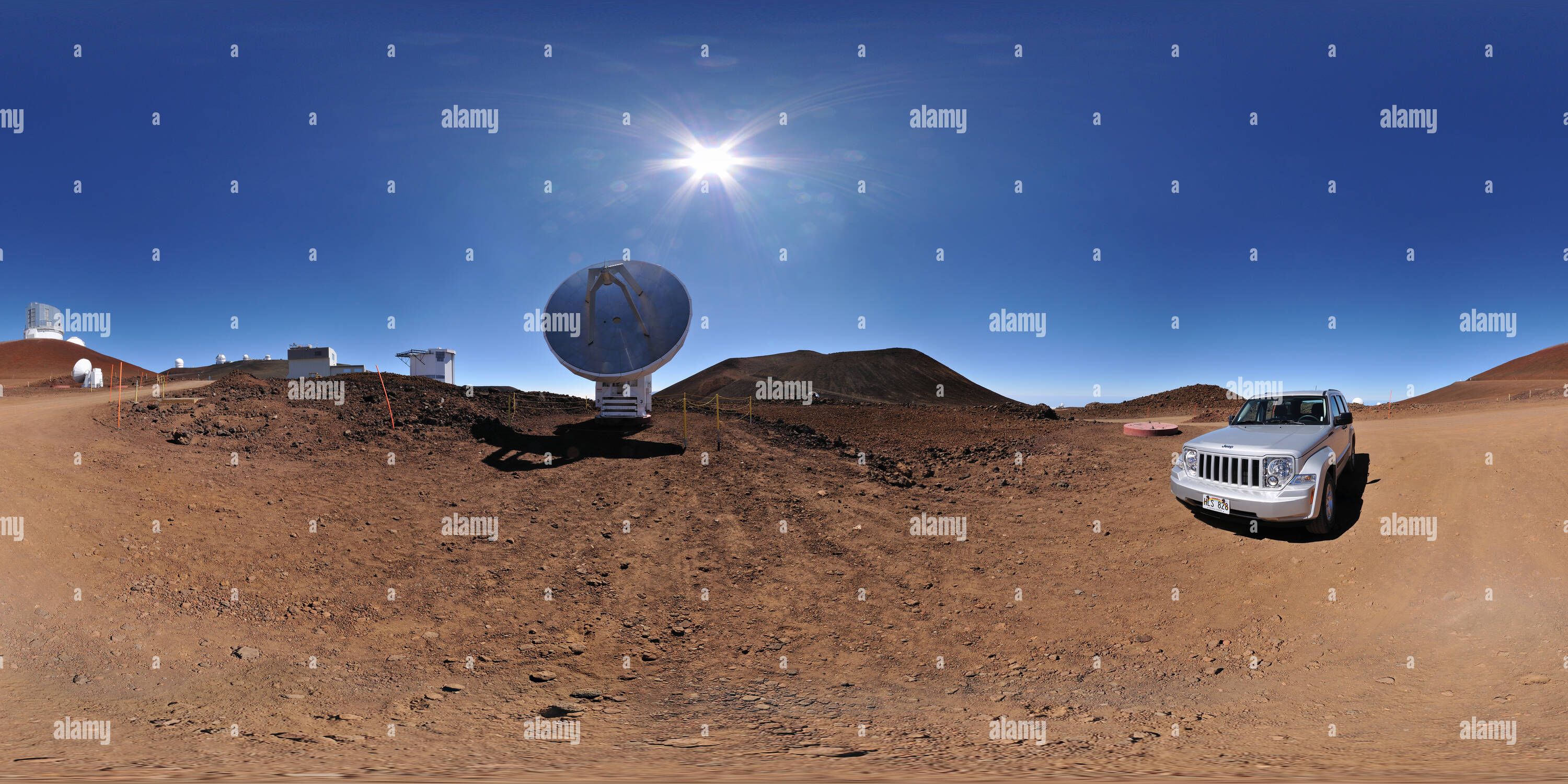 360° view of Top Of Mauna Kea Telescopes Big Hawaii 2741 Alamy