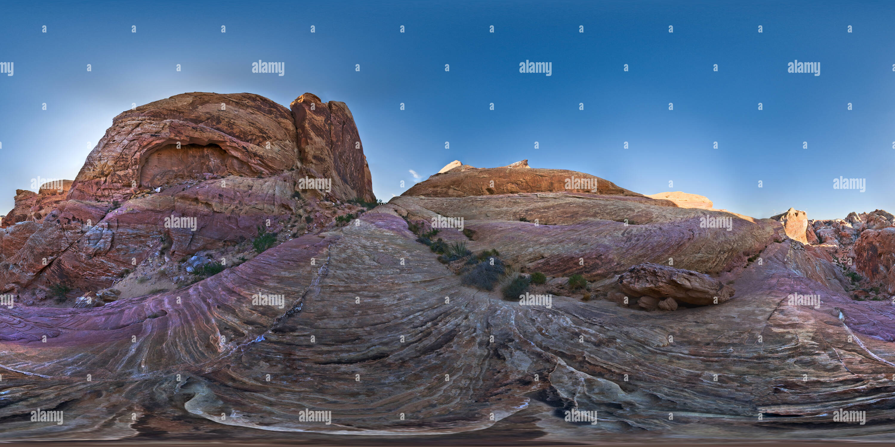 360° view of Valley Of Fire, Fire Canyon, Silica Dome, Nevada, 8598 Alamy