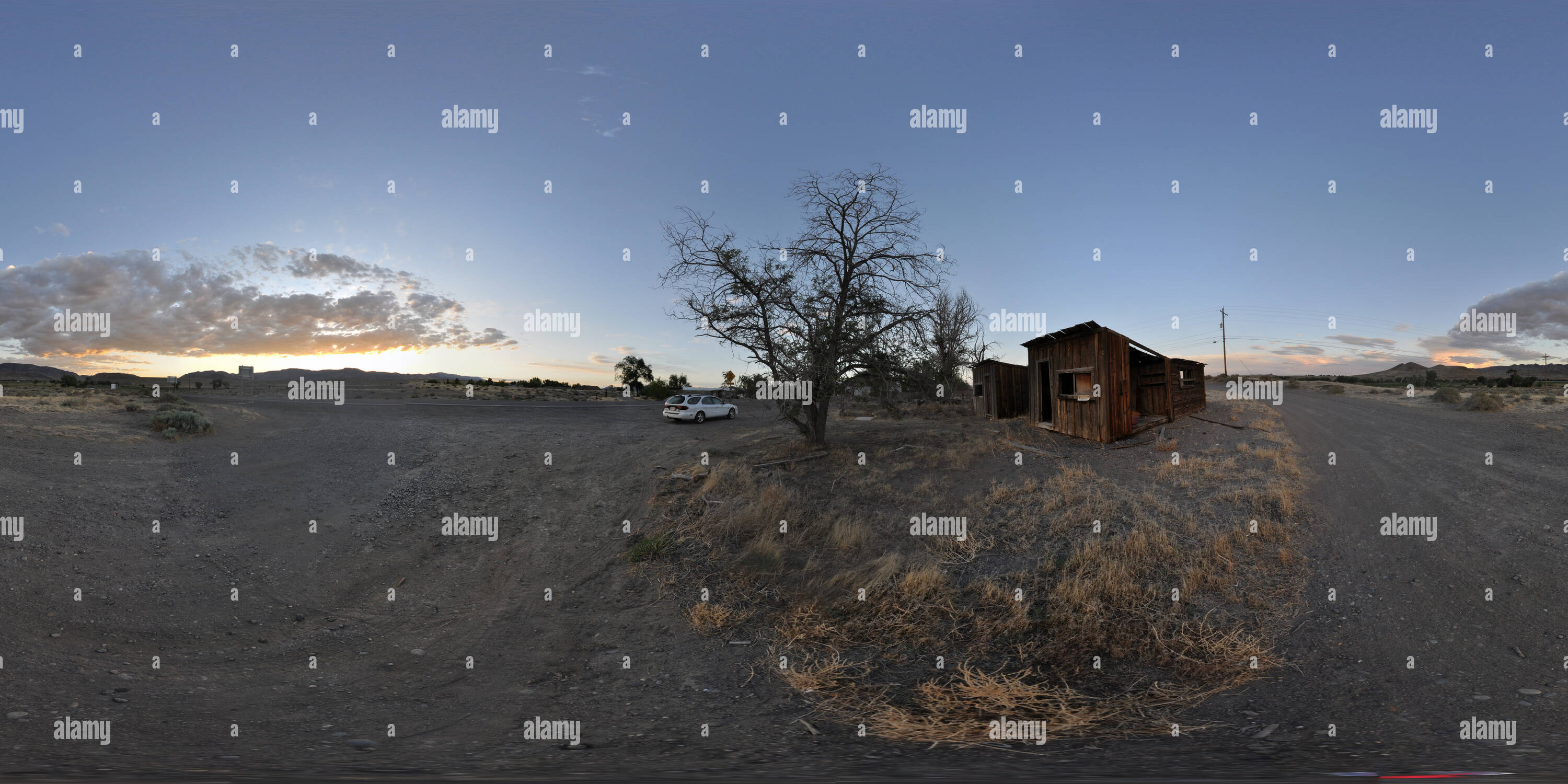 360° view of Shed at Sunset, Wadsworth, Nevada Alamy