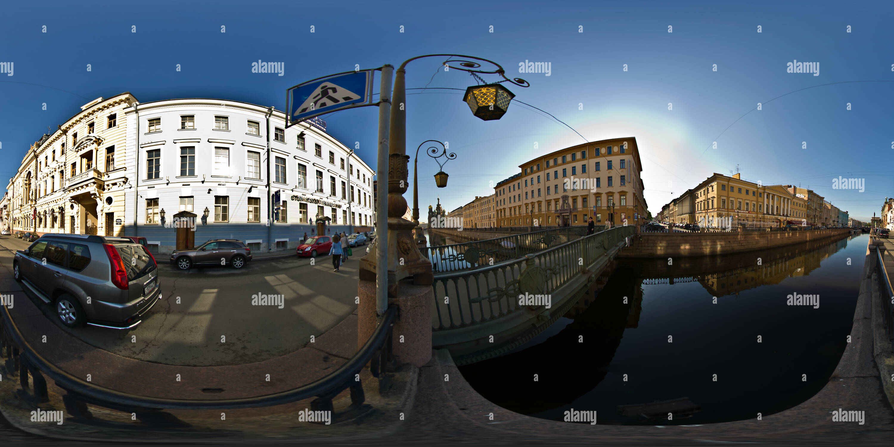 360° view of Street lamps nearby Italian Bridge Alamy