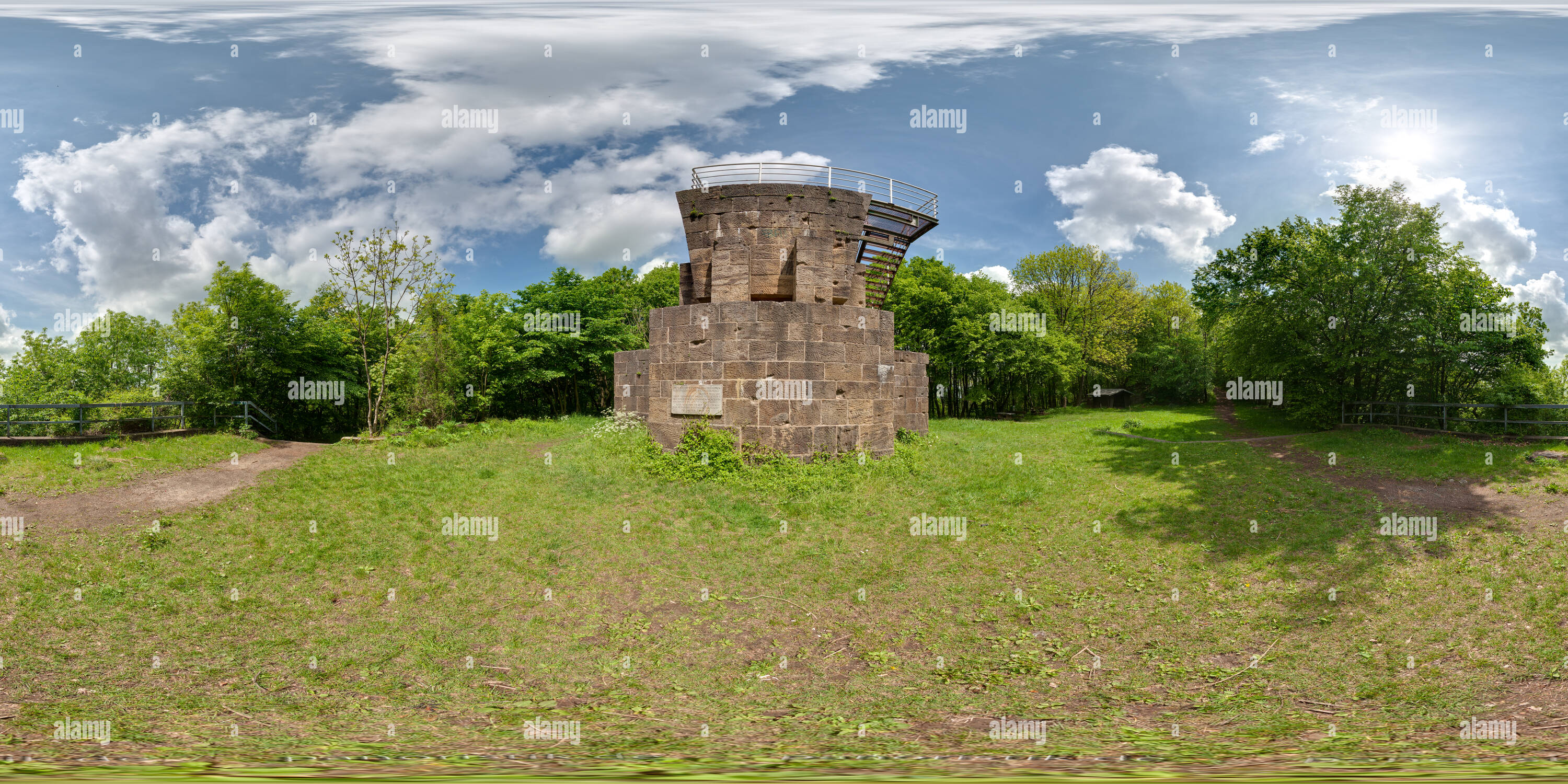 360 degree panoramic view of Am Fuße der Reste des Schlageter-Denkmals