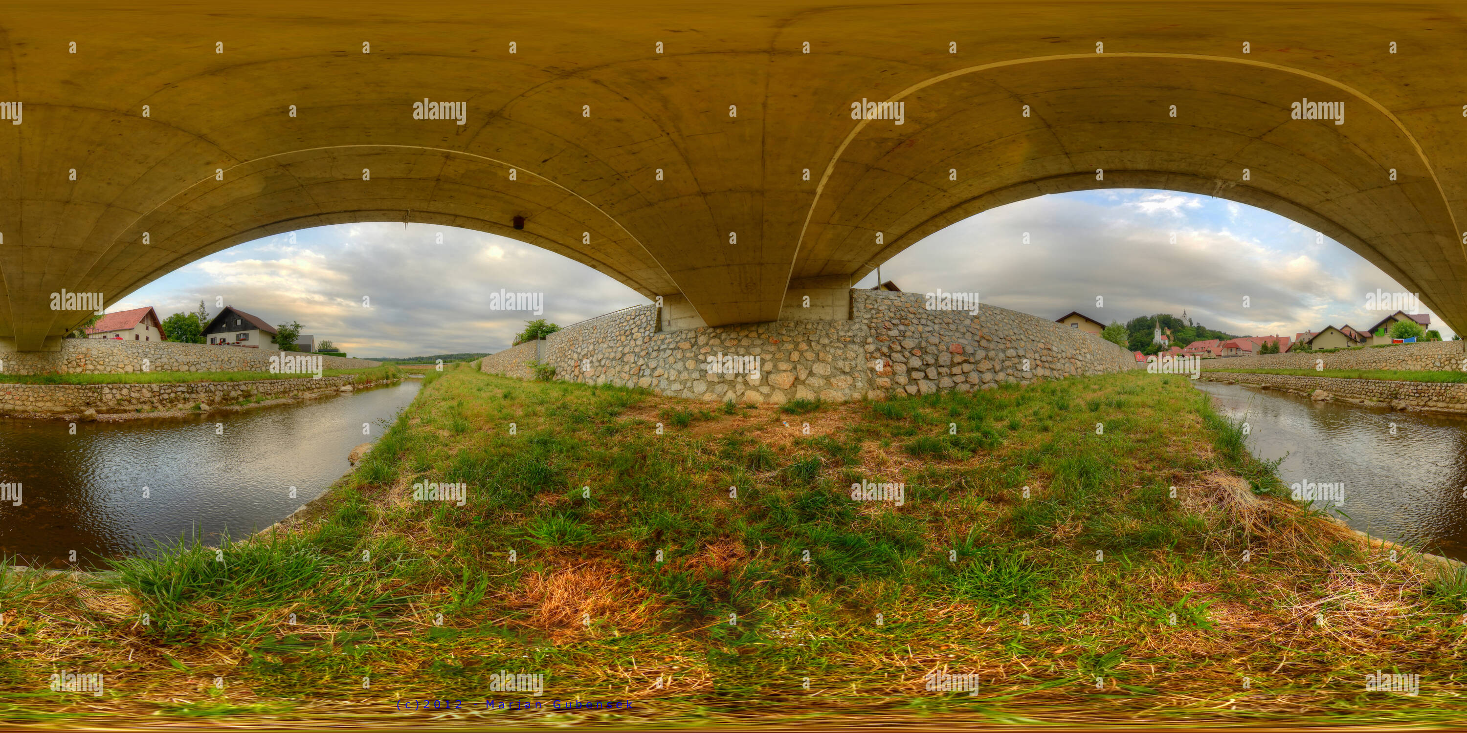 360 degree panoramic view of Vojnik - pod mostom