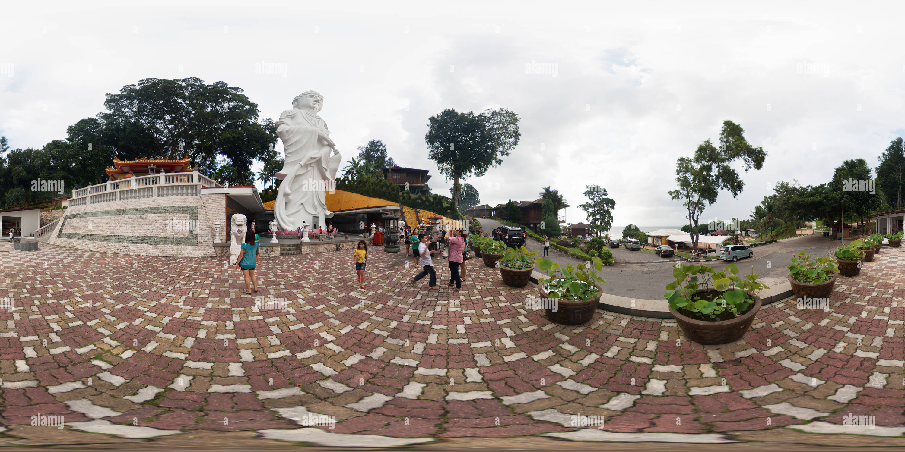 360 degree panoramic view of Kwan Im Goddes Statue, Batam
