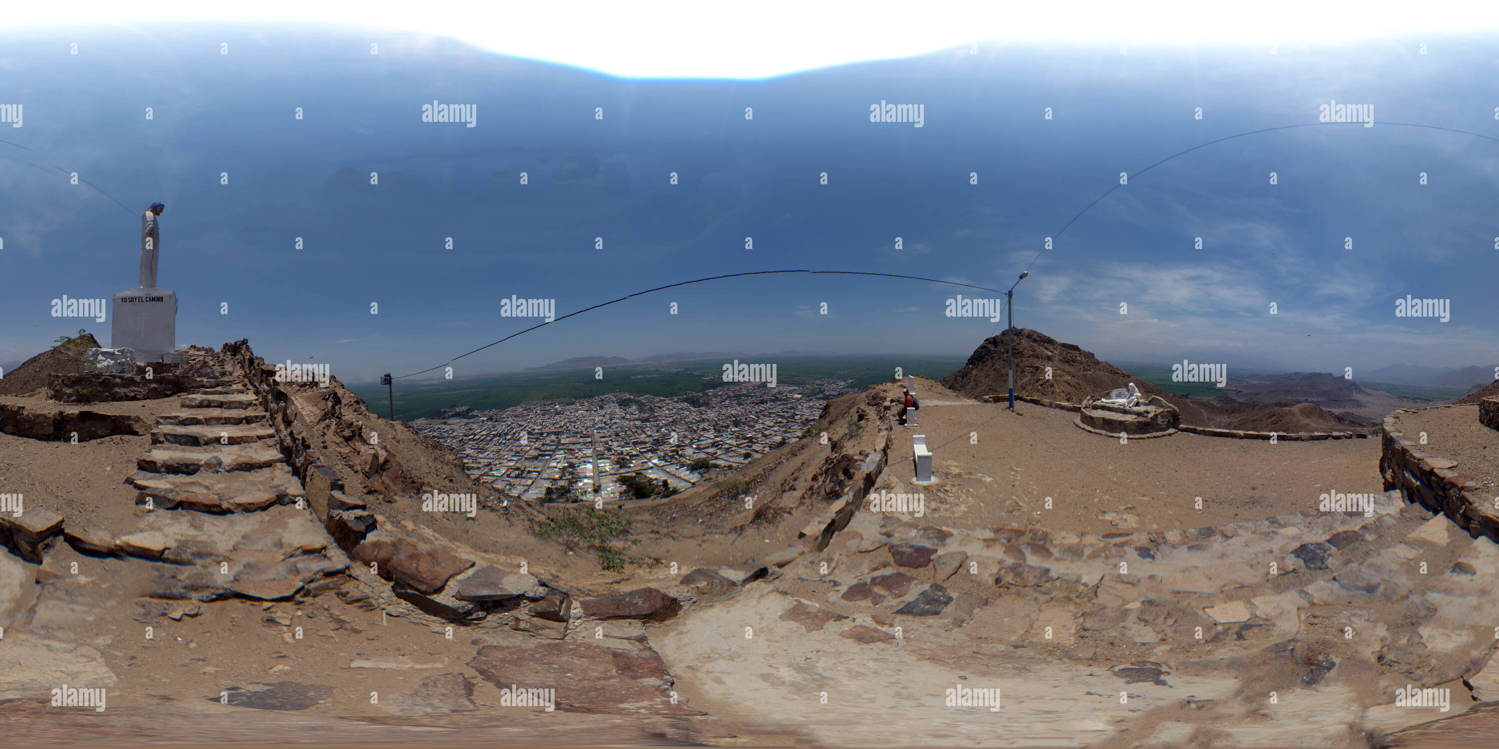 360° view of Via Crucis way to the top of the hill where it is located