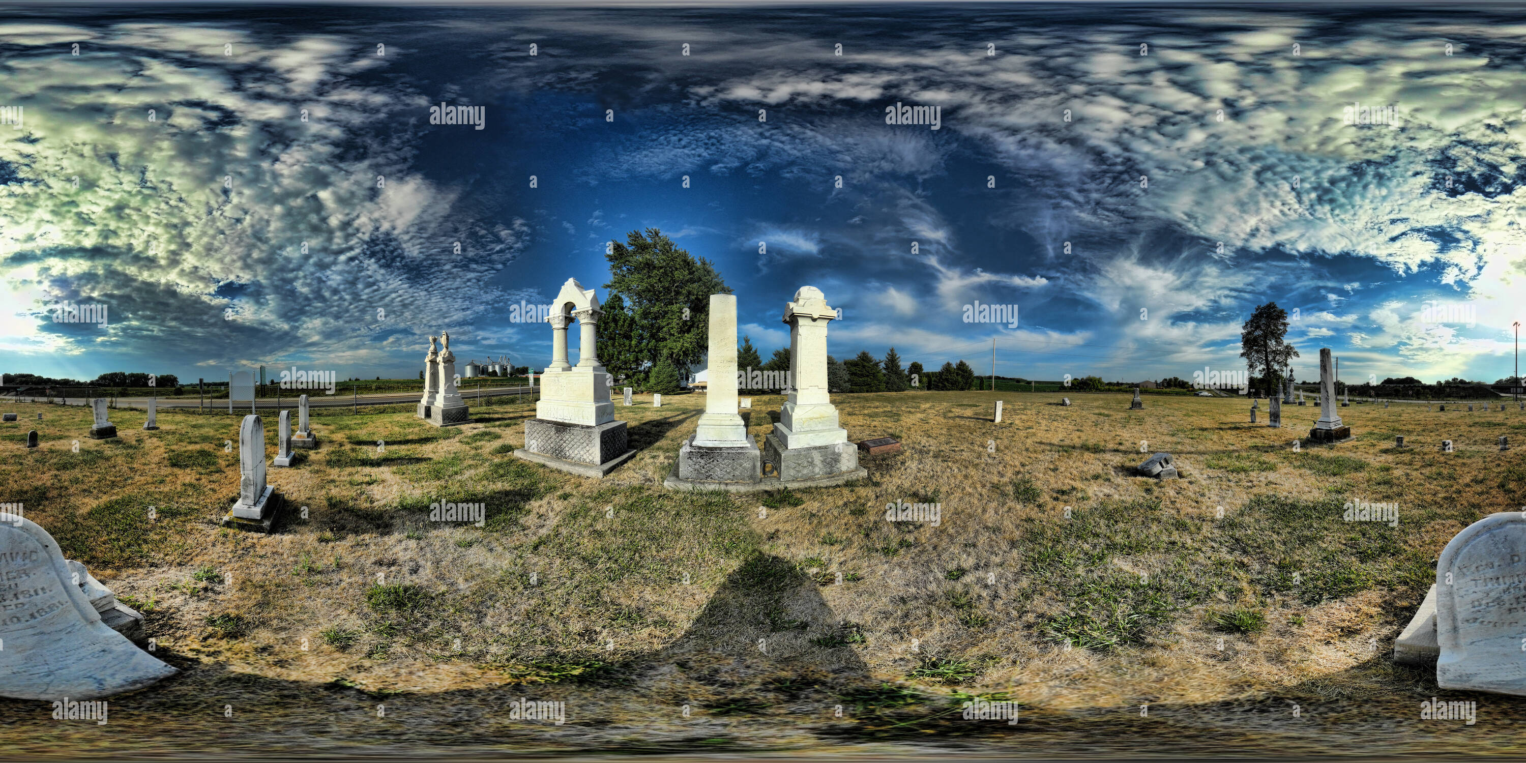 360° View Of Small Town Cemetery Alamy