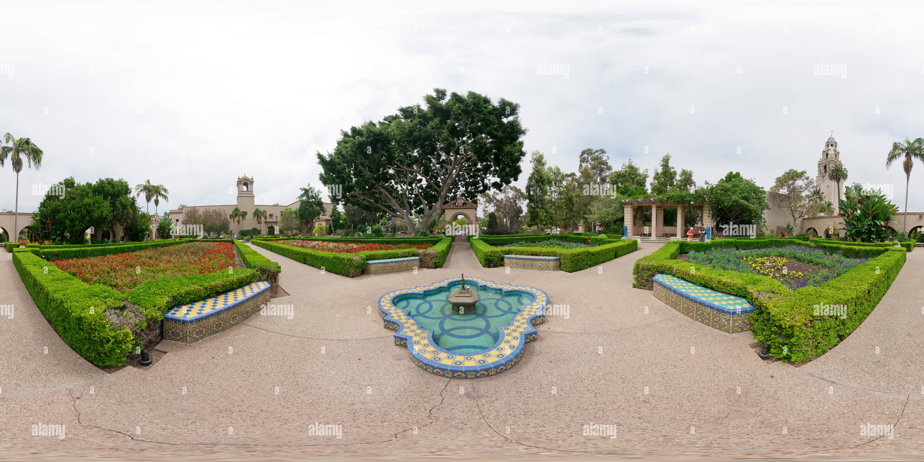 360 View Of Alcazar Garden Balboa Park Alamy   Alcazar Garden Balboa Park PN1AXE 