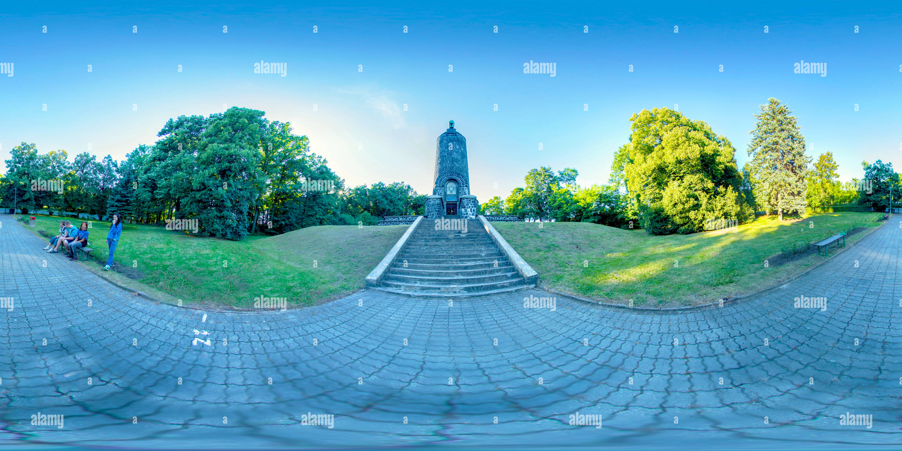 360 degree panoramic view of The jubilee memorial of the Battle of Chlumec 1813