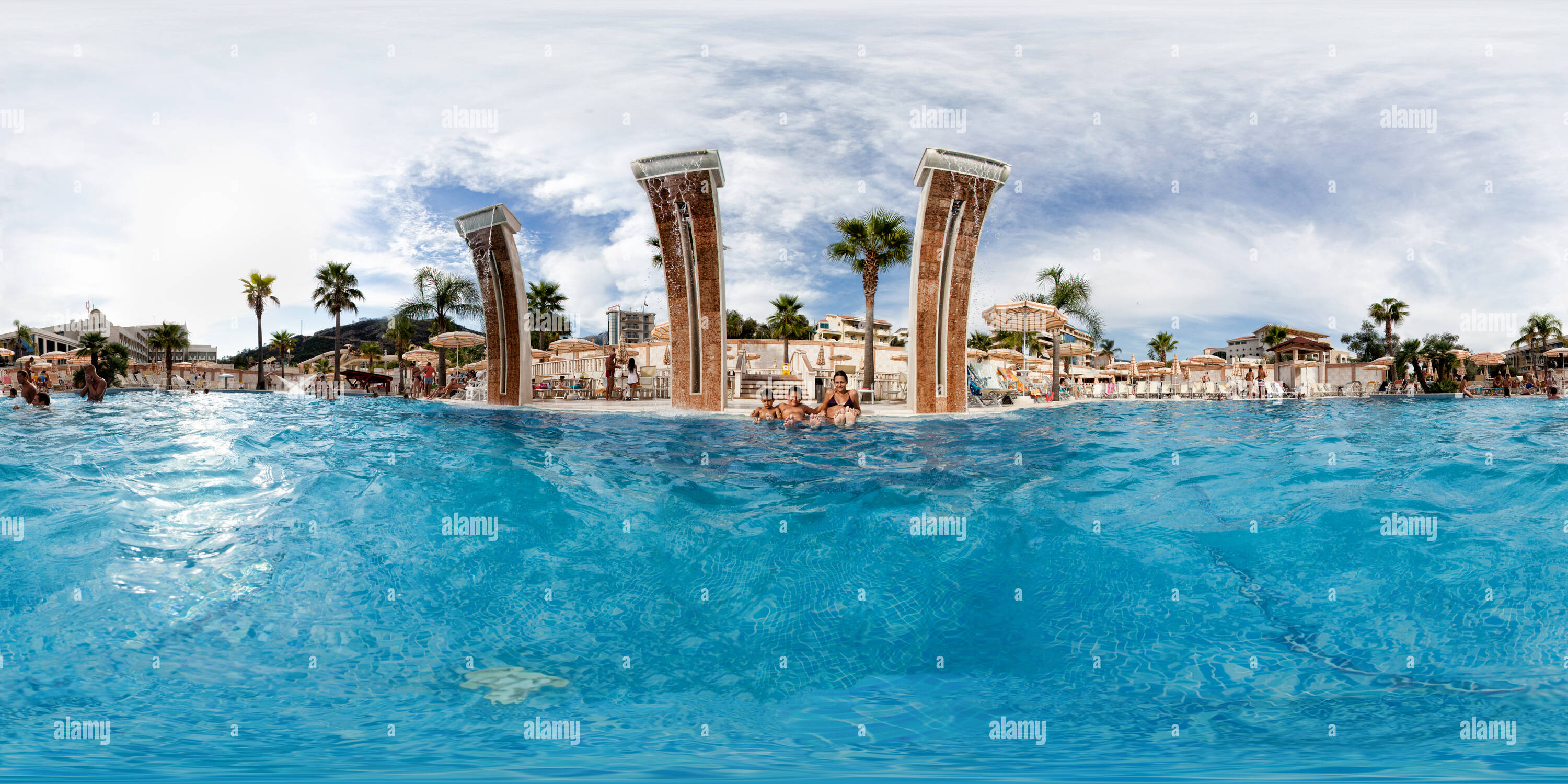 360° view of At the pool - Alamy