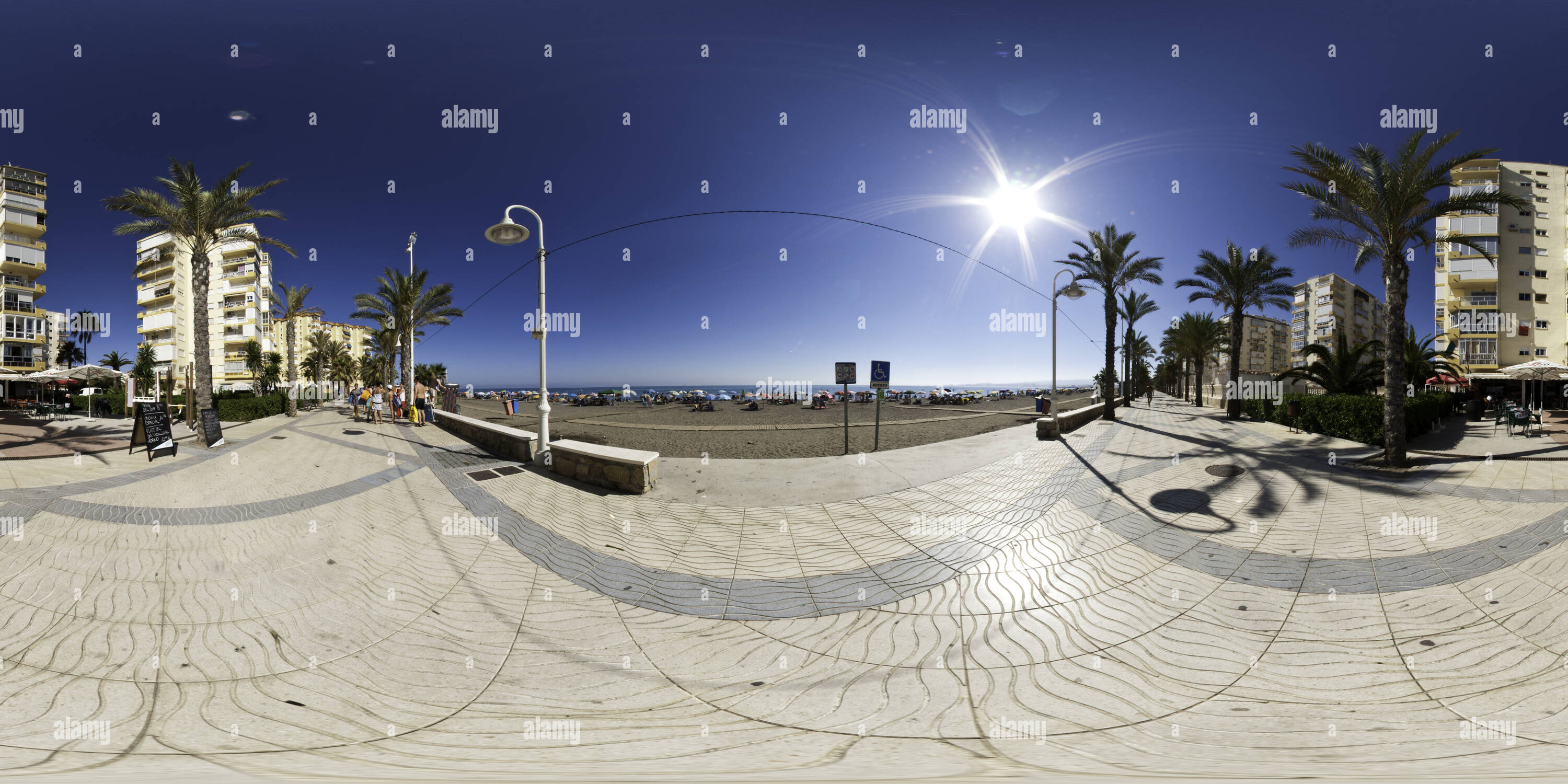 360 degree panoramic view of Algarrobo Costa Promenade