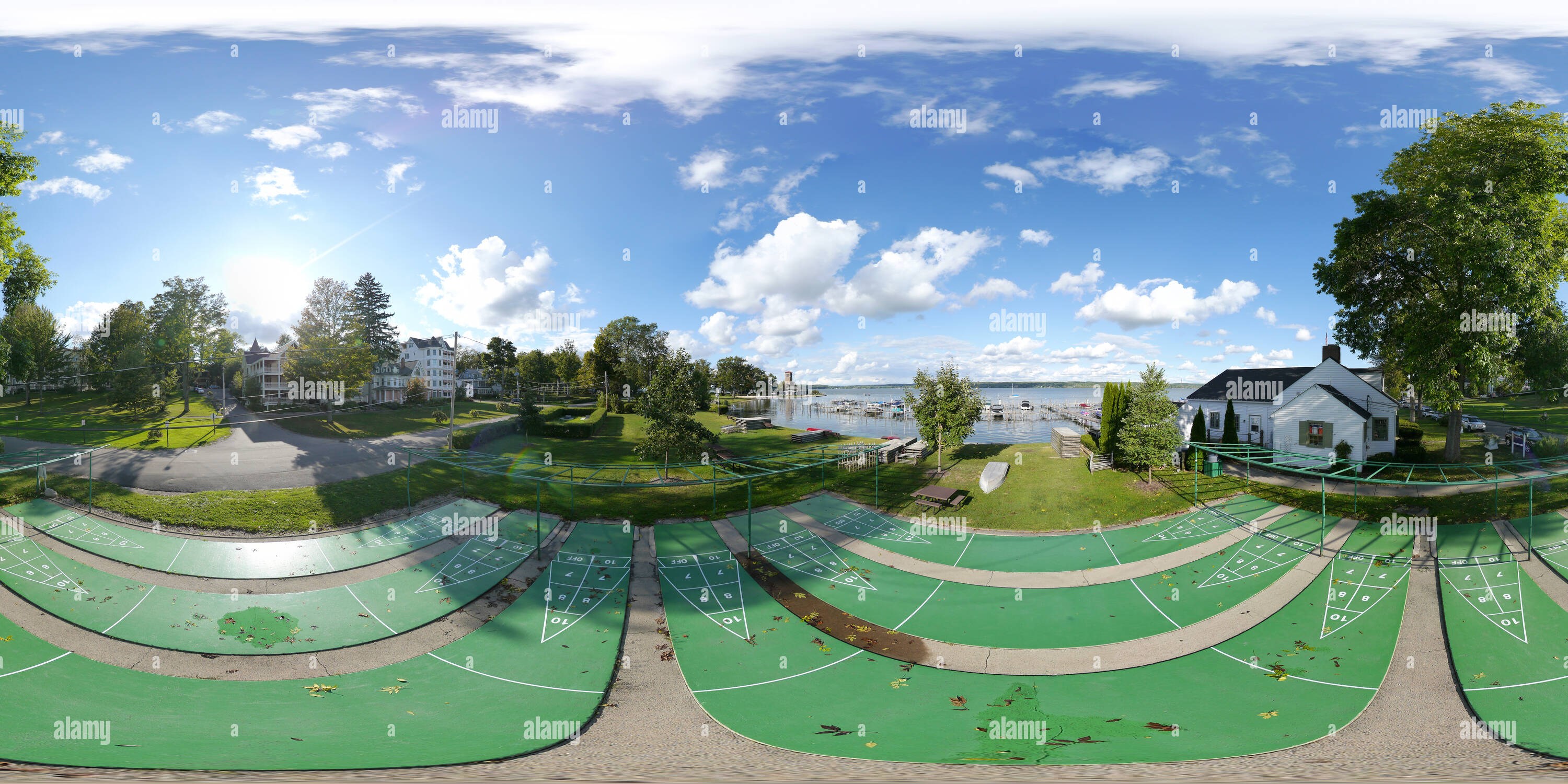 360° view of Shuffleboard Courts Alamy
