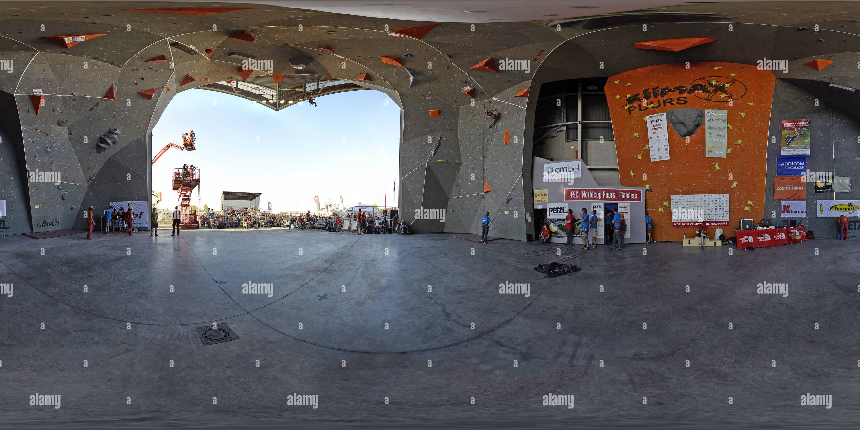 360° view of Worldcup Lead Climbing Puurs 2011 Women Finals Alamy