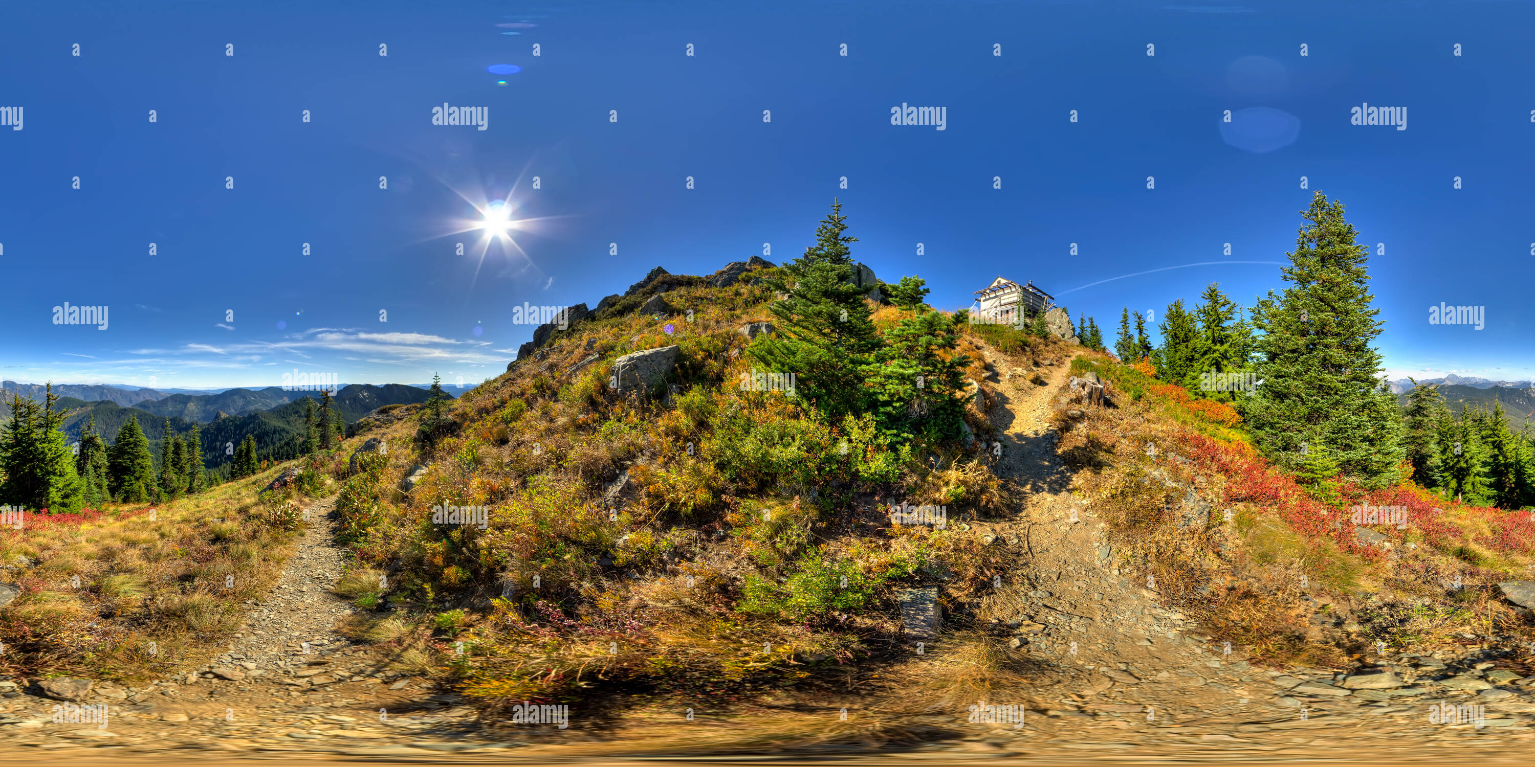 360° view of Thorp Mountain Fire Lookout, Final Approach, Wenatchee