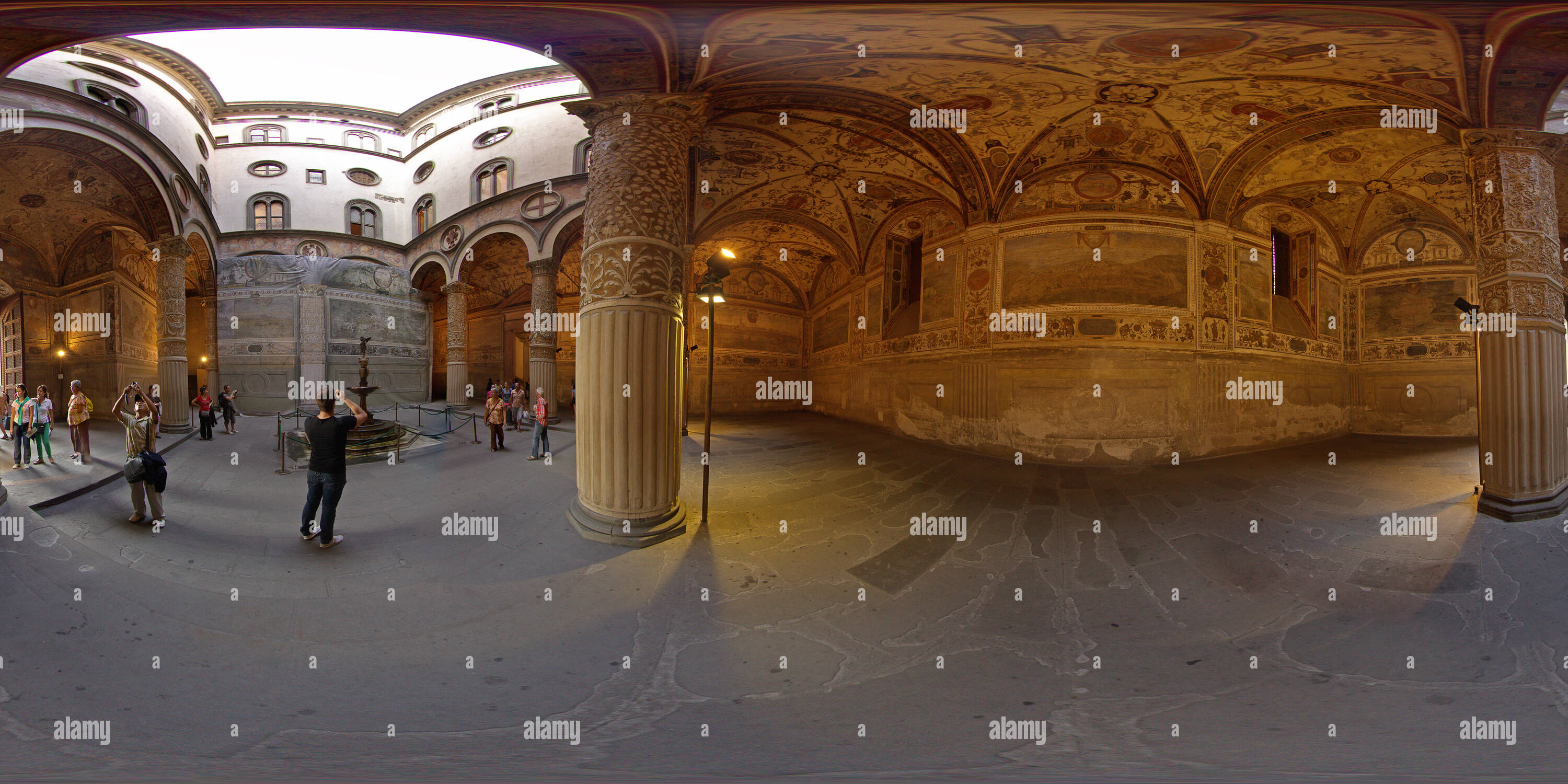 360 degree panoramic view of Museo di Palazzo Vecchio
