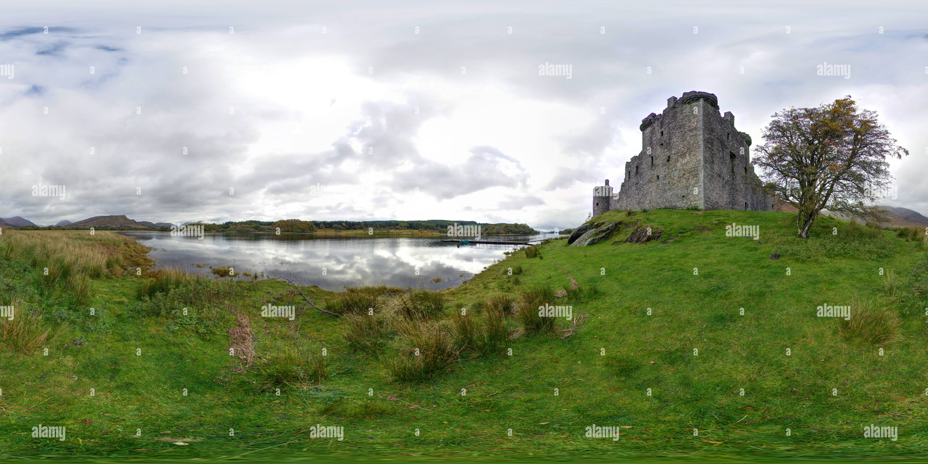 360° view of Kilchurn Castle , Loch Awe , Highlands , Scotland Alamy