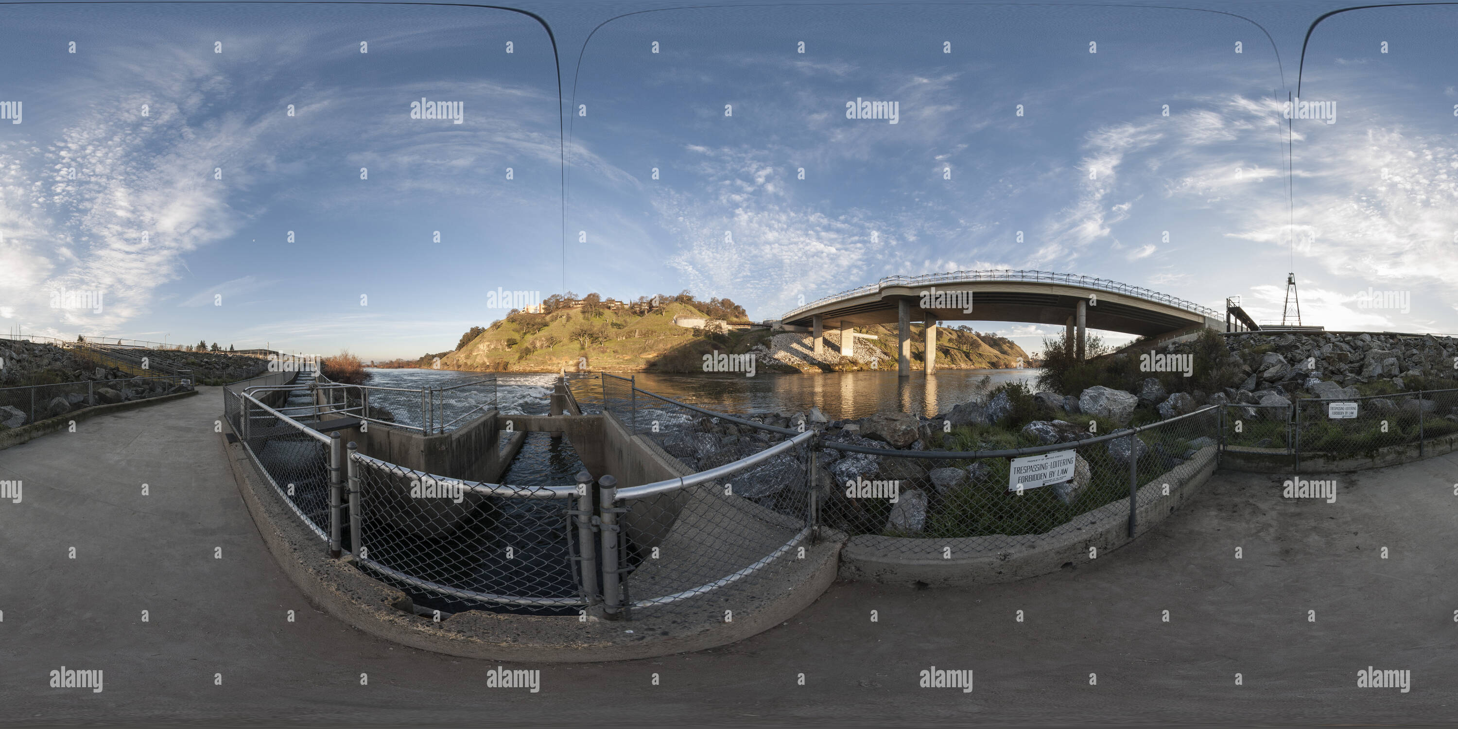 360° view of Fish Ladder at the Nimbus Fish Hatchery Alamy
