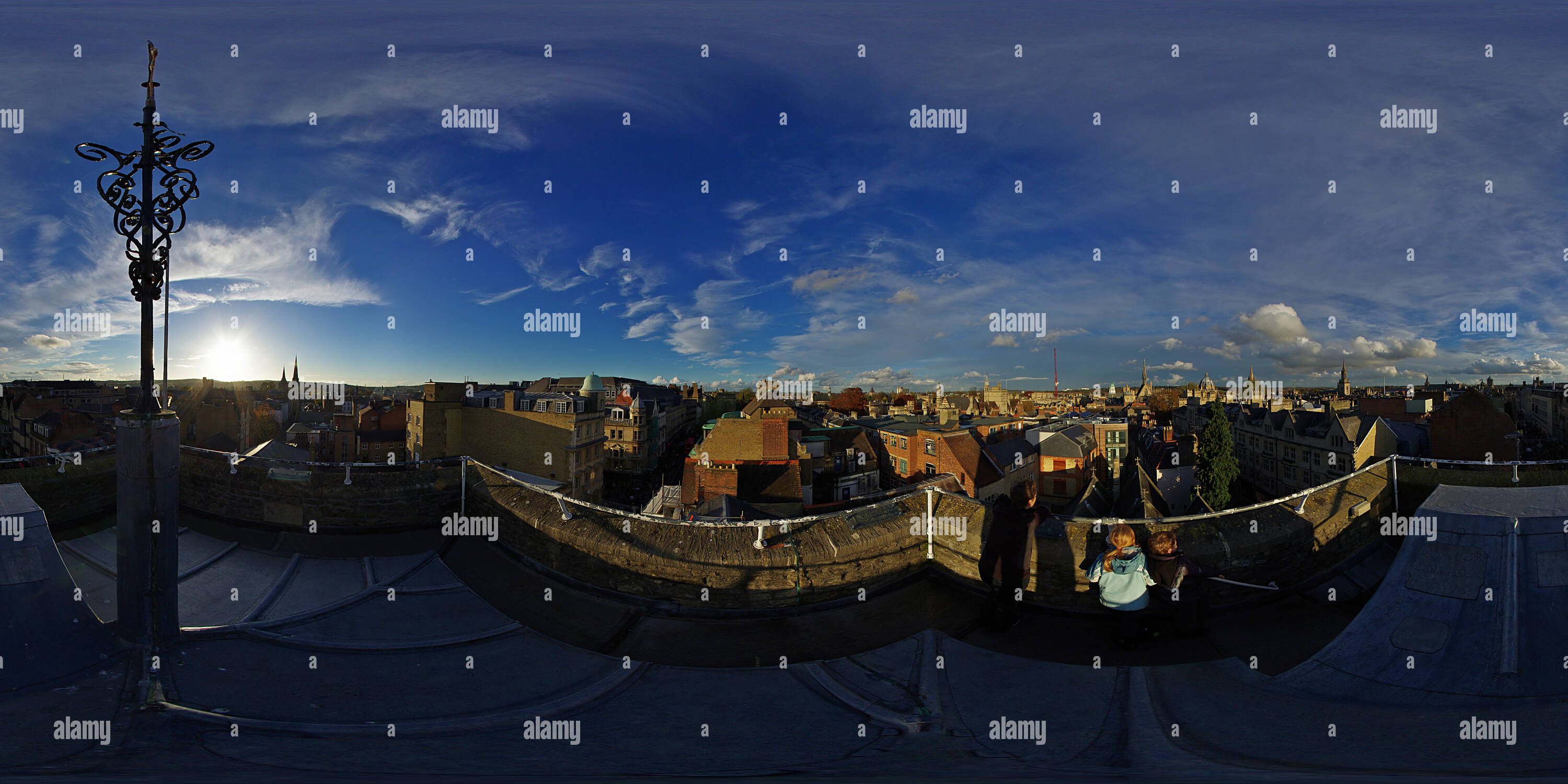 360° view of Oxford rooftop view Alamy
