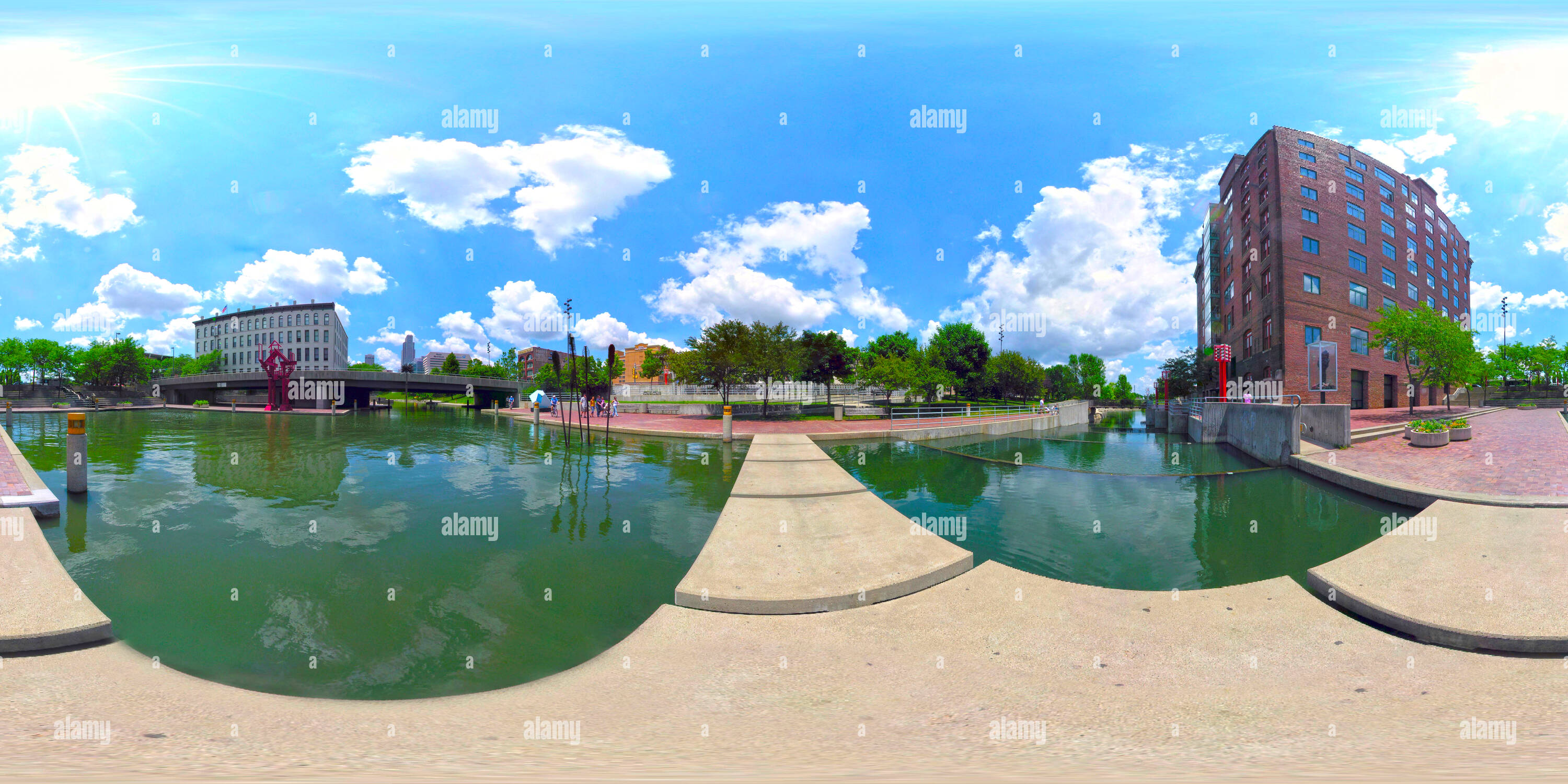 360° view of Omaha Downtown Art Alamy