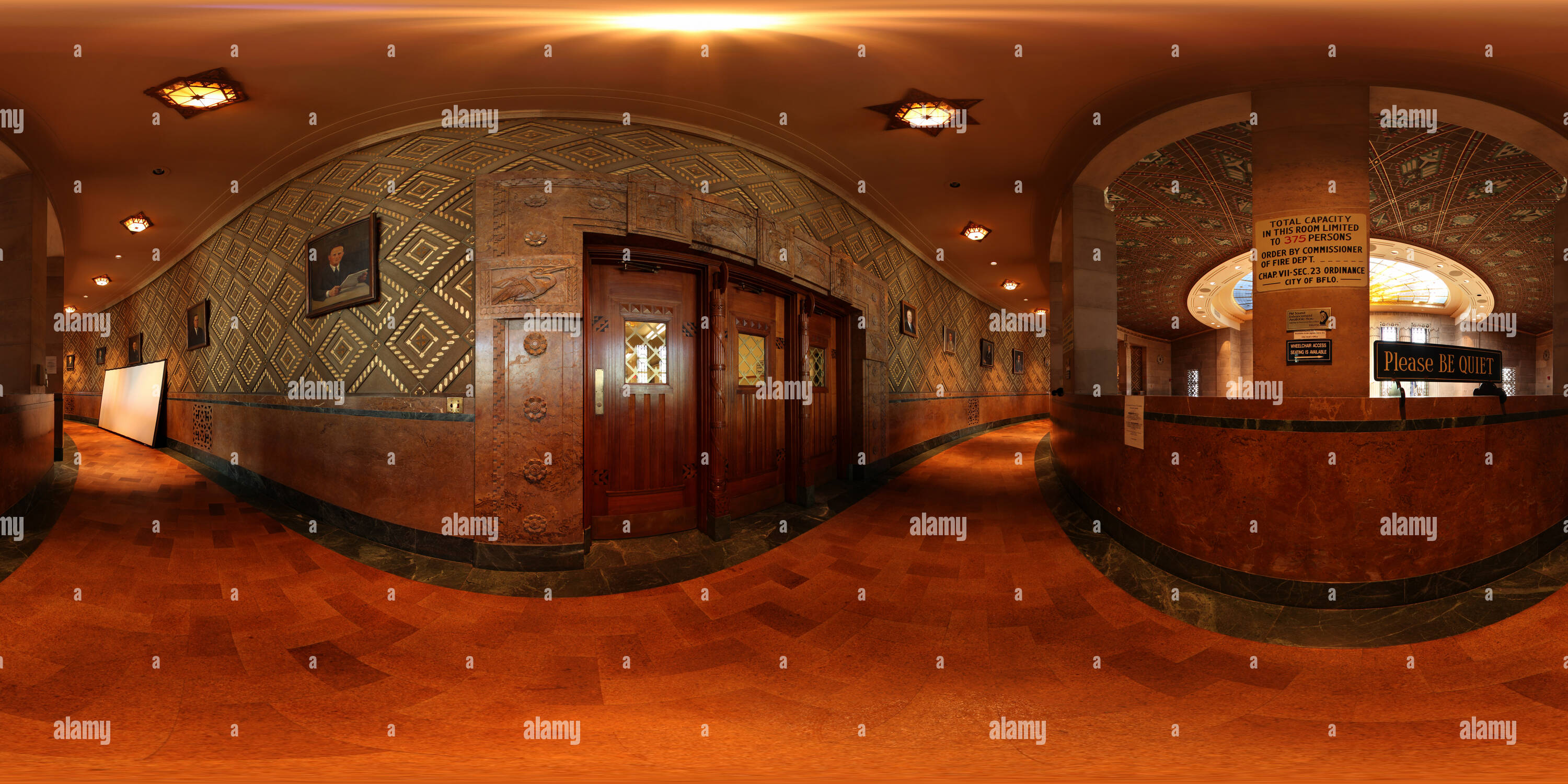 360° view of Buffalo City Hall, Council Chamber Entrance Alamy