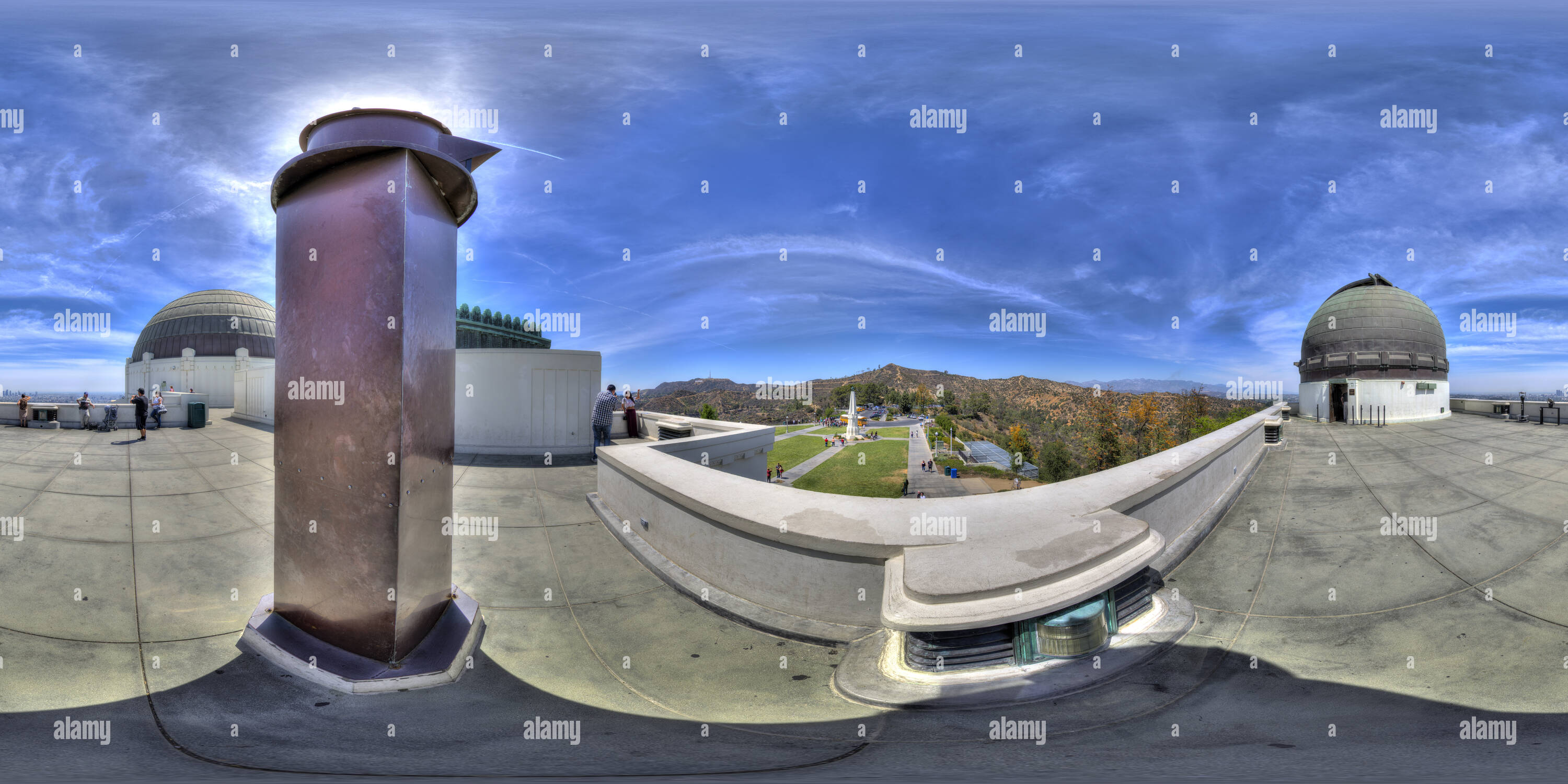 360 degree panoramic view of Camera Obscura, Griffith Observatory, Los Angeles, CA