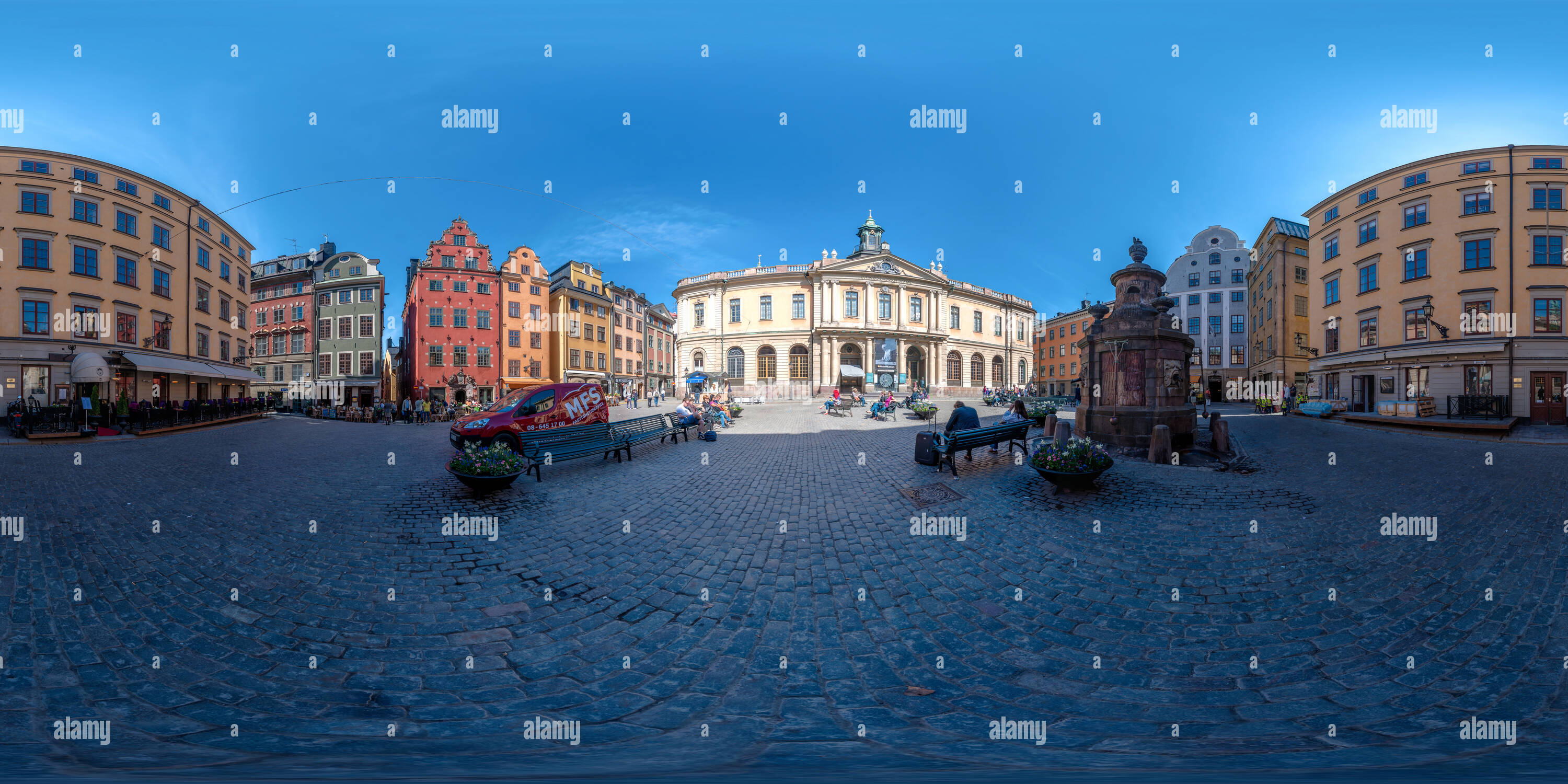 360 degree panoramic view of The Nobel Museum, Stockholm, Sweden