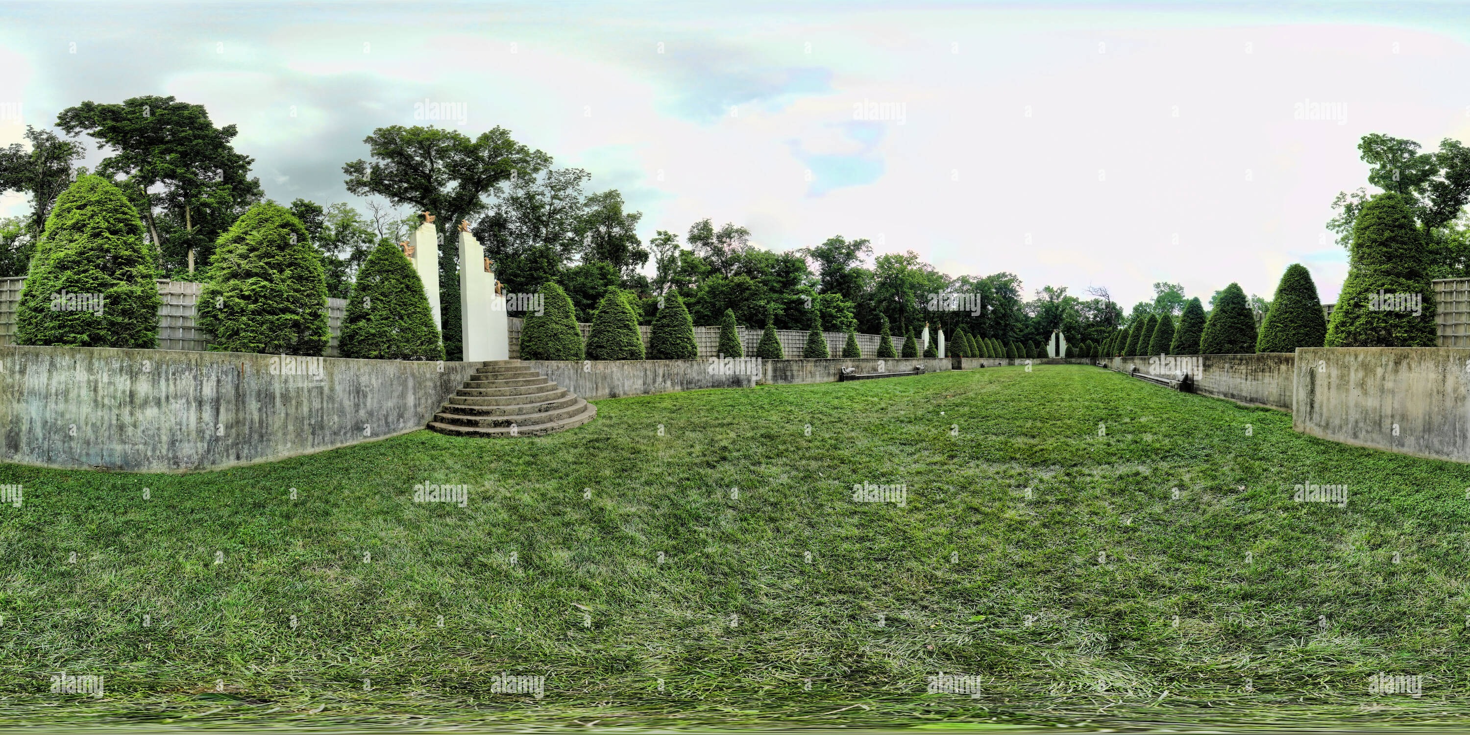 360 degree panoramic view of Allerton Estate - Sunken Garden Amphitheater