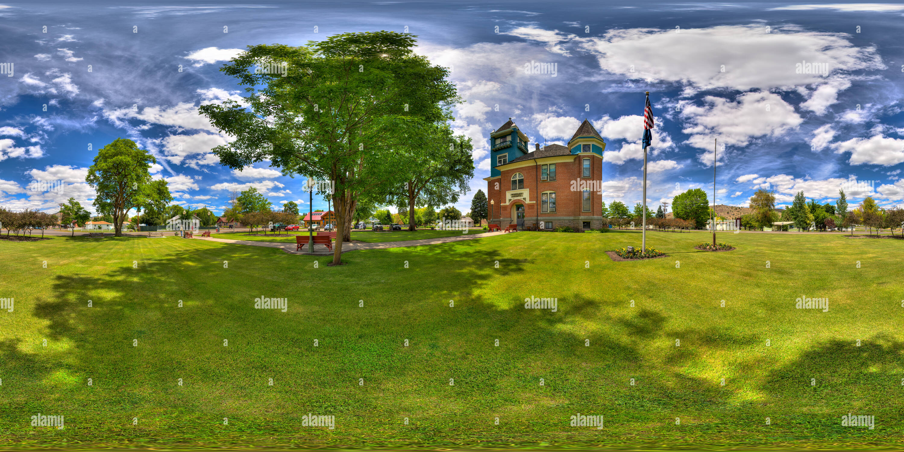 360° view of Wheeler County Courthouse, Fossil, OR Alamy