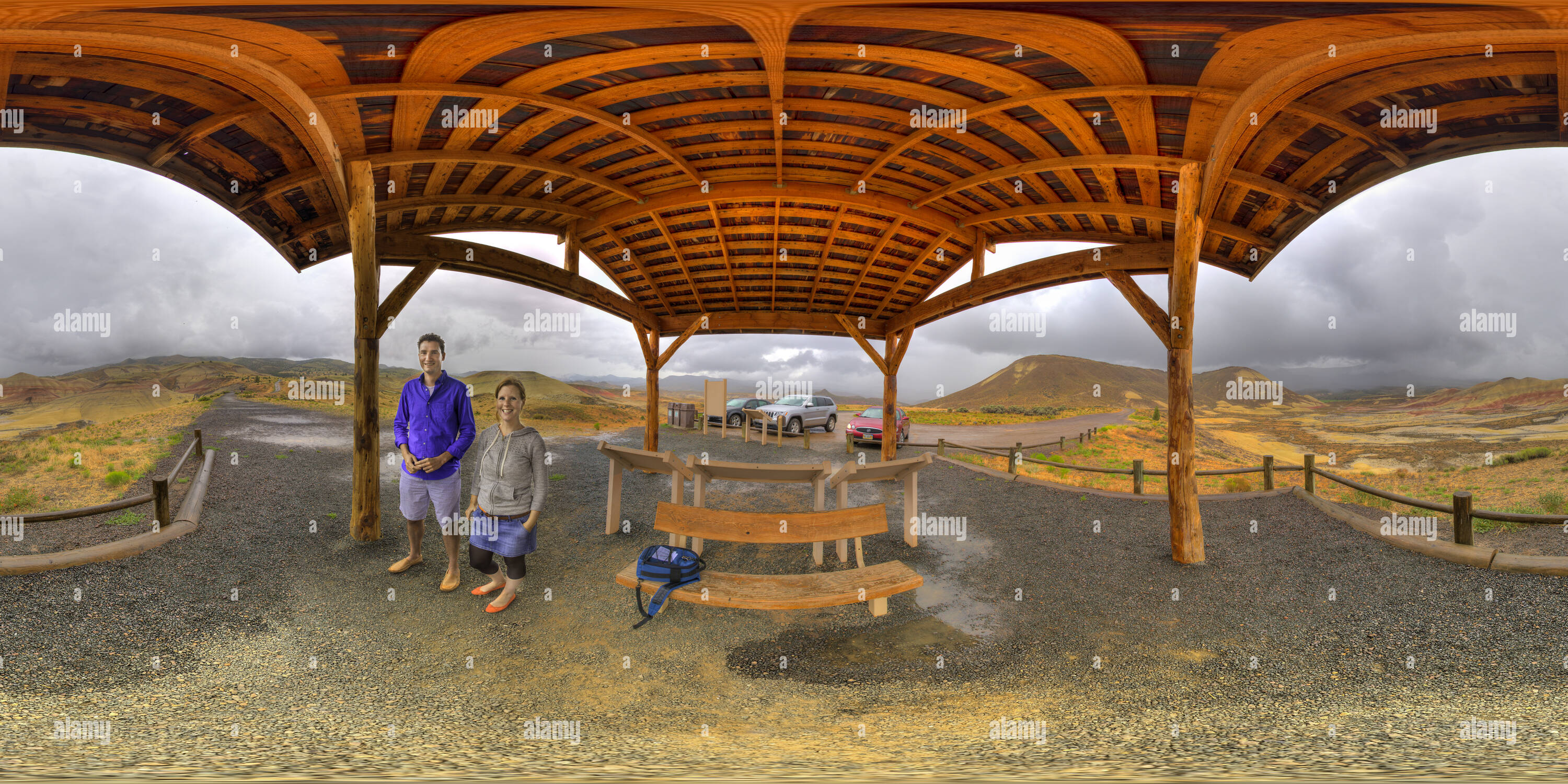 360° view of Jelske and Paul at the Overlook, Painted Hills, Mitchell