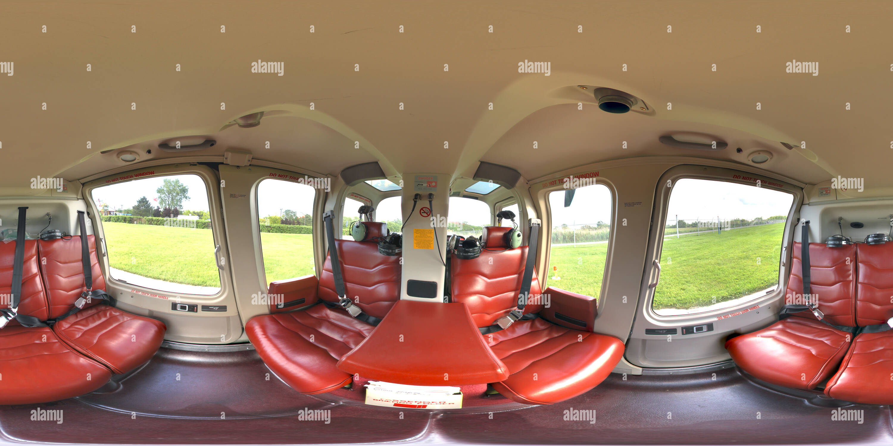 360 degree panoramic view of Niagara Helicopters - Bell 407 - Rear Cabin